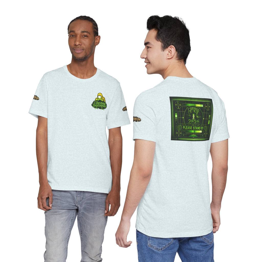 I Survived 2020 — "Please Stand By" Test Pattern Toxic Signal Tee Special Edition Summer Premiere Unisex Jersey Short Sleeve Tee