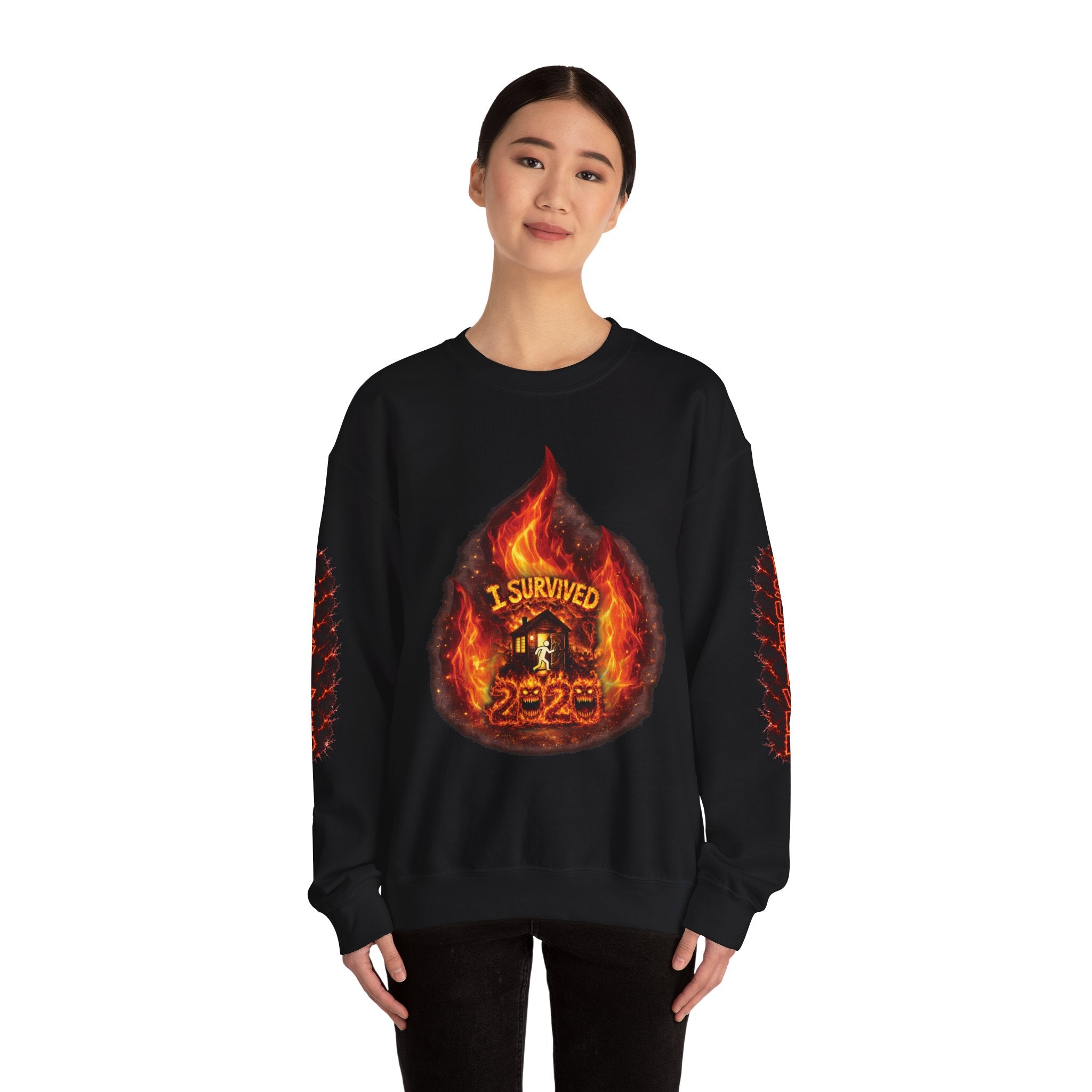 I Survived 2020 — Director's Cut S2:E4 "Western U.S. Wildfire Season" | Mid-Season Finale Pt. 1 | Wildfire Edition Memorial Unisex Heavy Blend™ Crewneck Sweatshirt