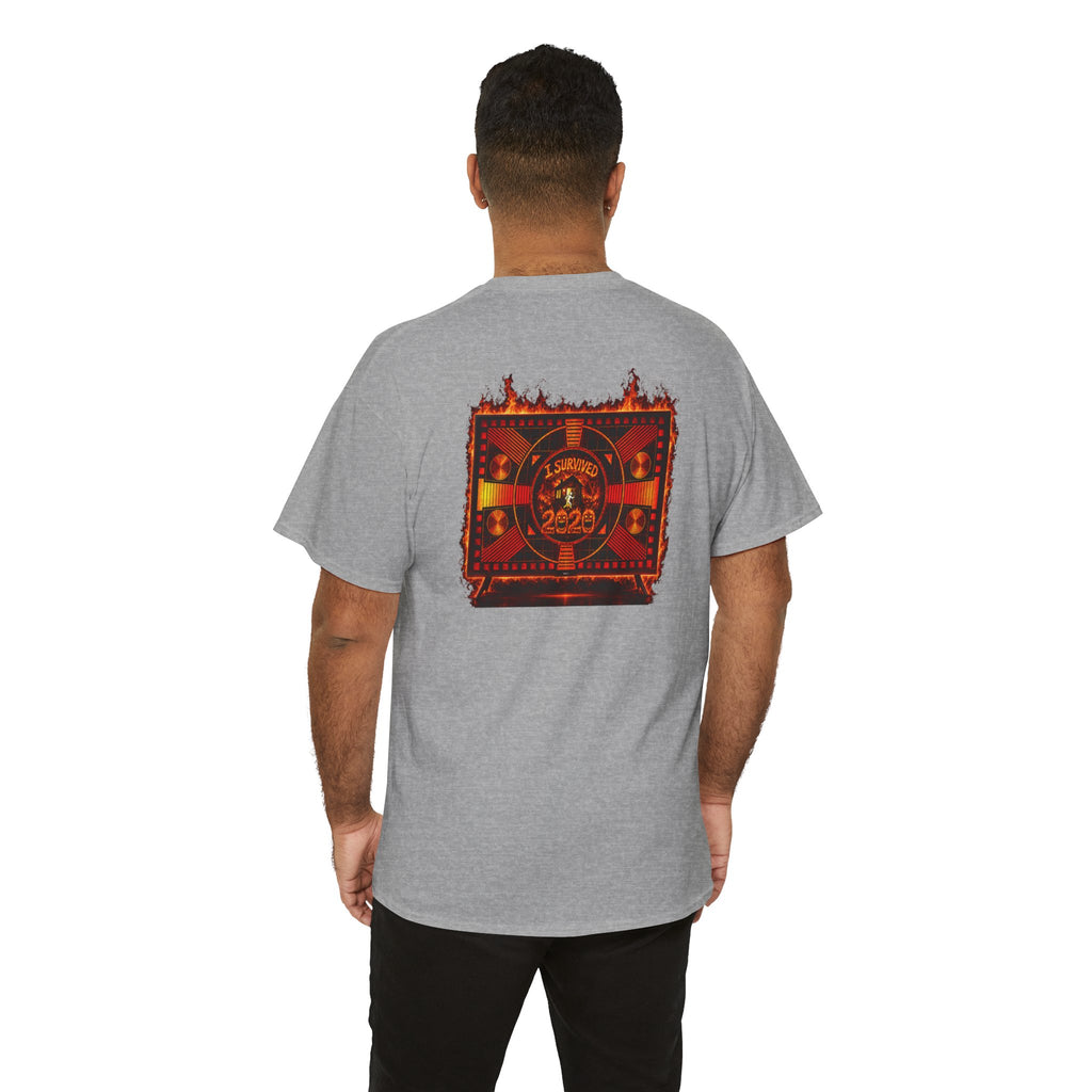 I Survived 2020 — "Please Stand By" Test Pattern Tee Wildfire Signal Edition Summer Premiere Unisex Heavy Cotton Tee