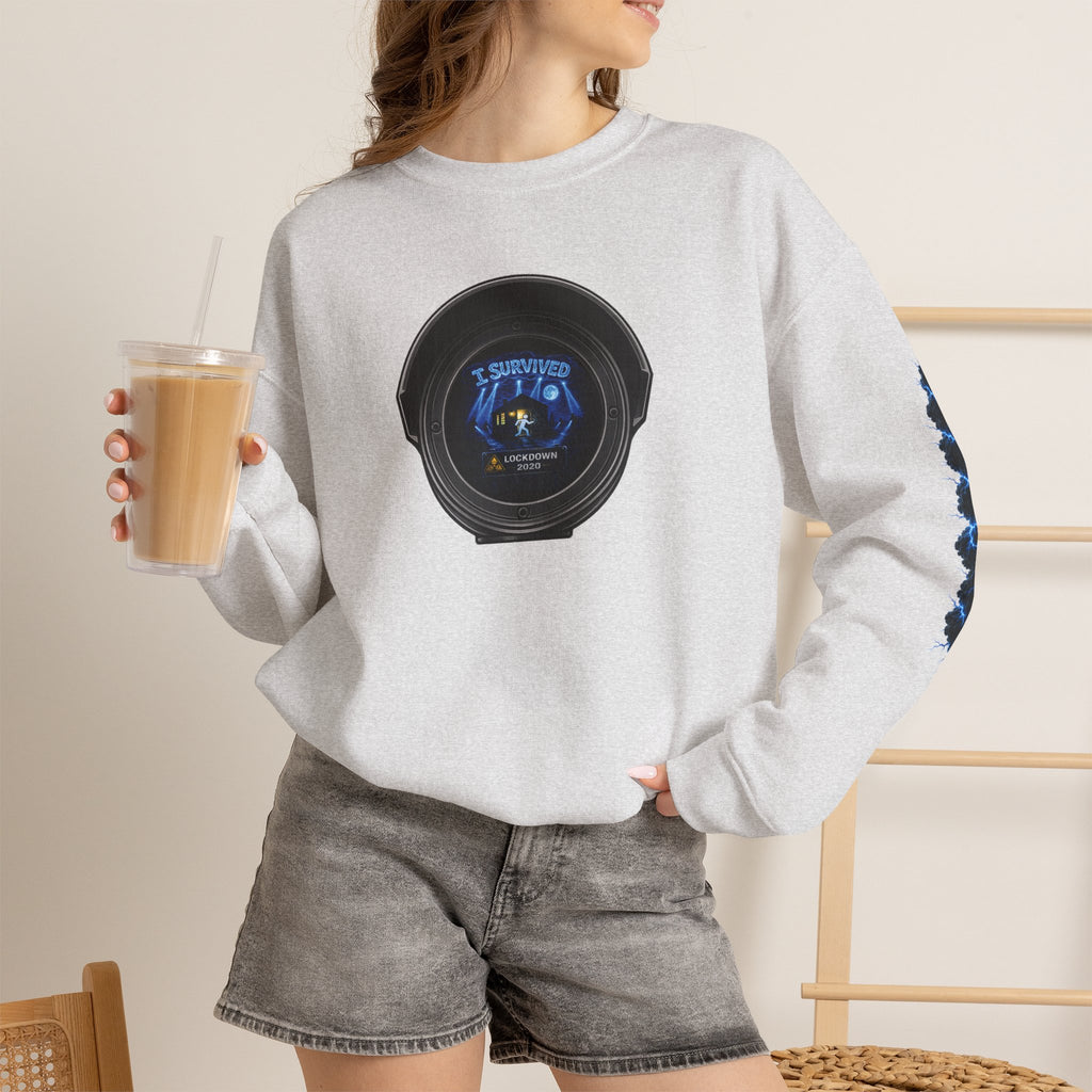 I Survived 2020 — LOCKDOWN S3:E4: Director's Cut "Working From Home" Unisex Heavy Blend™ Crewneck Sweatshirt