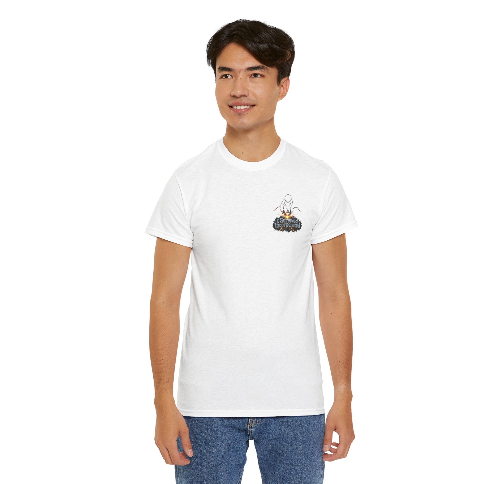 I Survived 2020 — "Please Stand By" Test Pattern Tee Summer Premier Unisex Heavy Cotton Tee