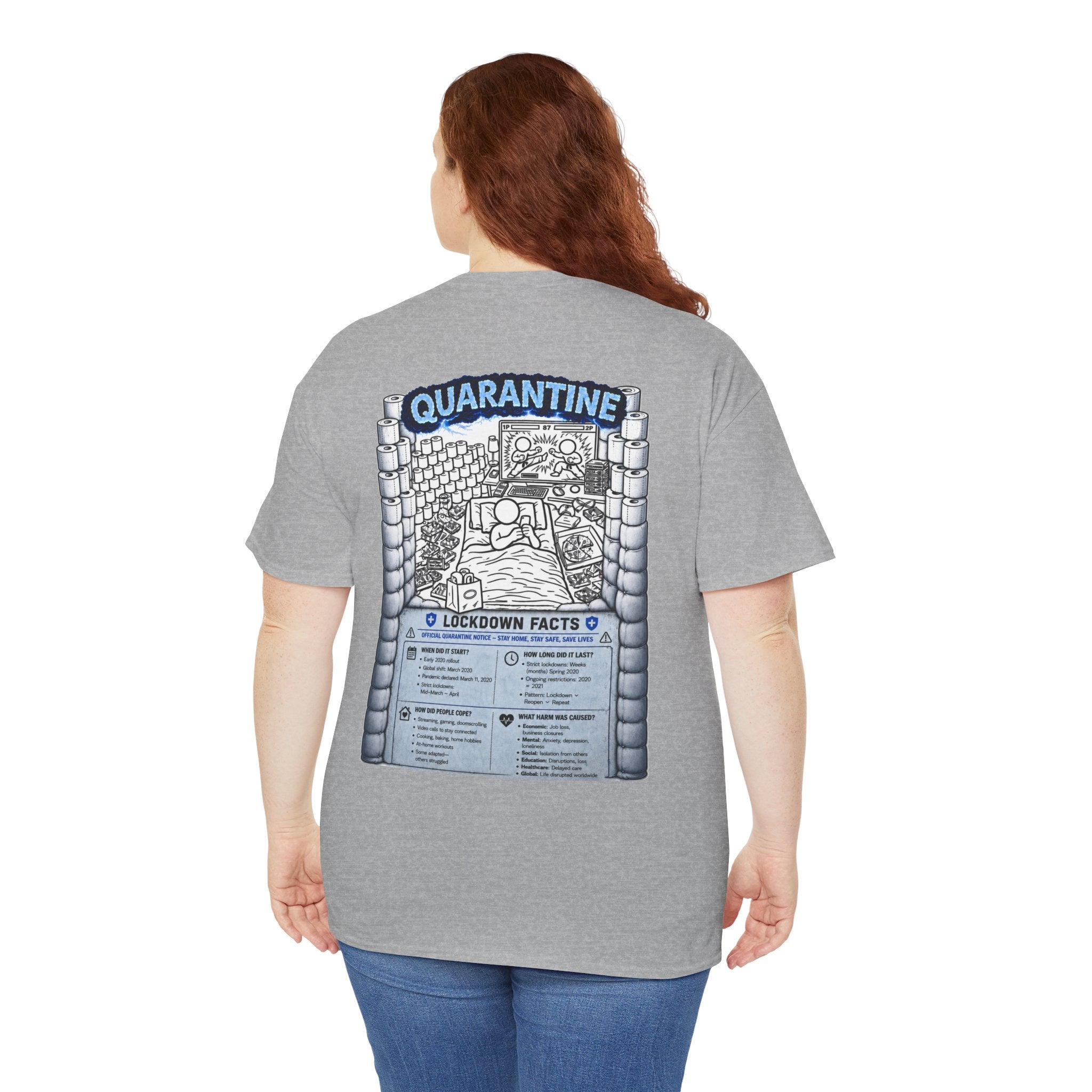 I Survived 2020 — LOCKDOWN S3:E1: Director's Cut "Quarantine" Unisex Heavy Cotton Tee