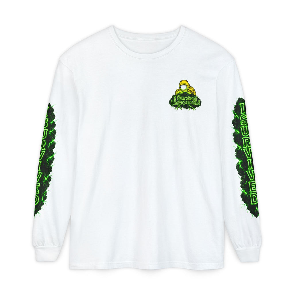 I Survived 2020 — "Please Stand By" Test Pattern Toxic Signal Tee Special Edition Summer Premiere Unisex Garment-Dyed Long Sleeve T-Shirt