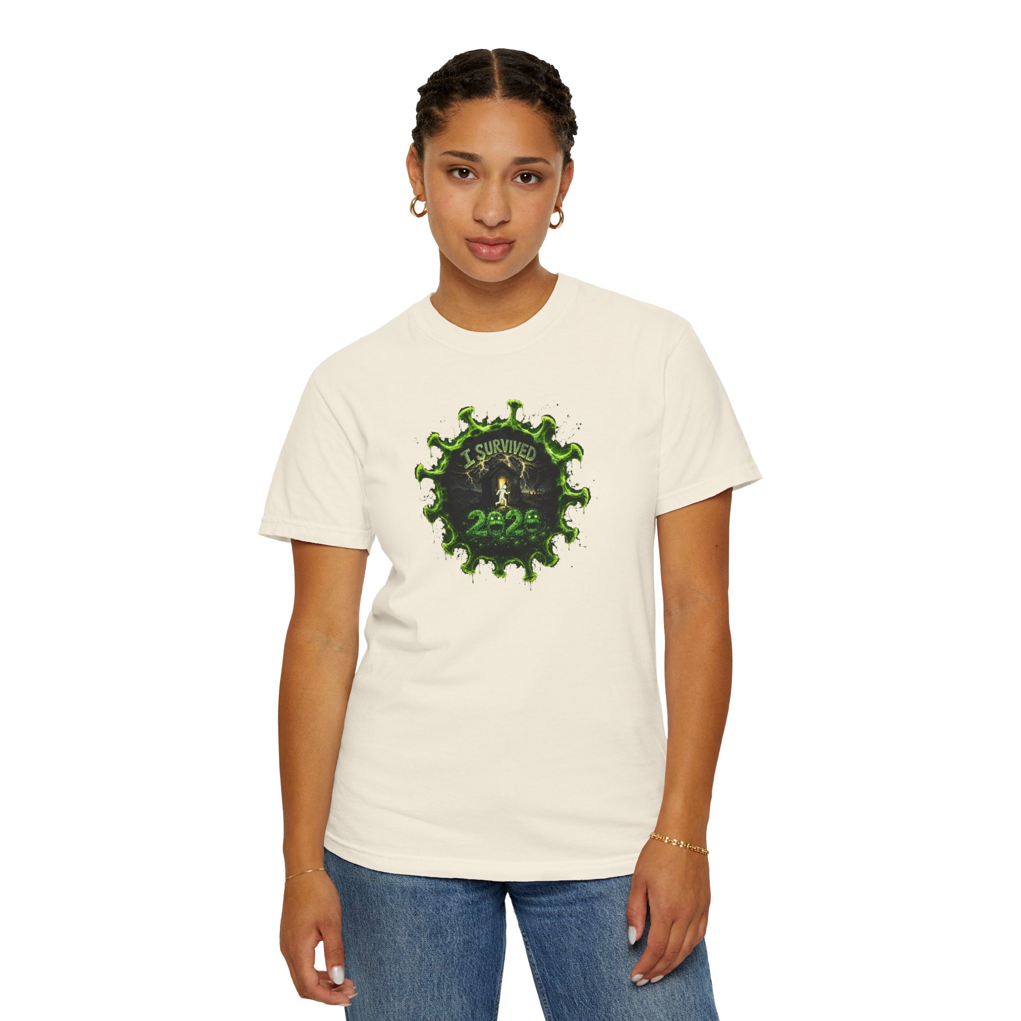 I Survived 2020 —  PANDEMIC S1:E1: Director's Cut "COVID-19: The Coronavirus" Unisex Garment-Dyed T-shirt