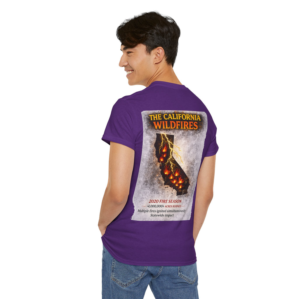 I Survived 2020 — WILDFIRES S2:E3: Director's Cut "The California Wildfires" Memorial Unisex Heavy Cotton Tee