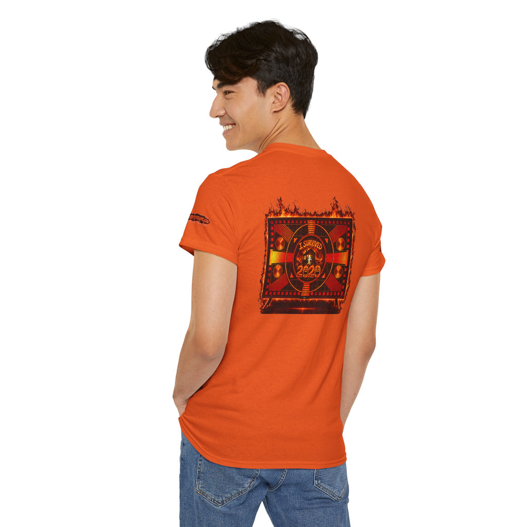 I Survived 2020 — "Please Stand By" Test Pattern Tee Wildfire Signal Special Edition Summer Premiere Unisex Heavy Cotton Tee