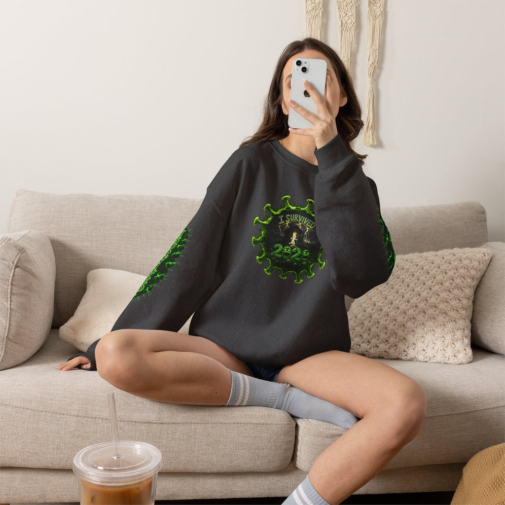 I Survived 2020 — PANDEMIC S1:E1: Director's Cut "COVID-19: The Coronavirus" Unisex Heavy Blend™ Crewneck Sweatshirt