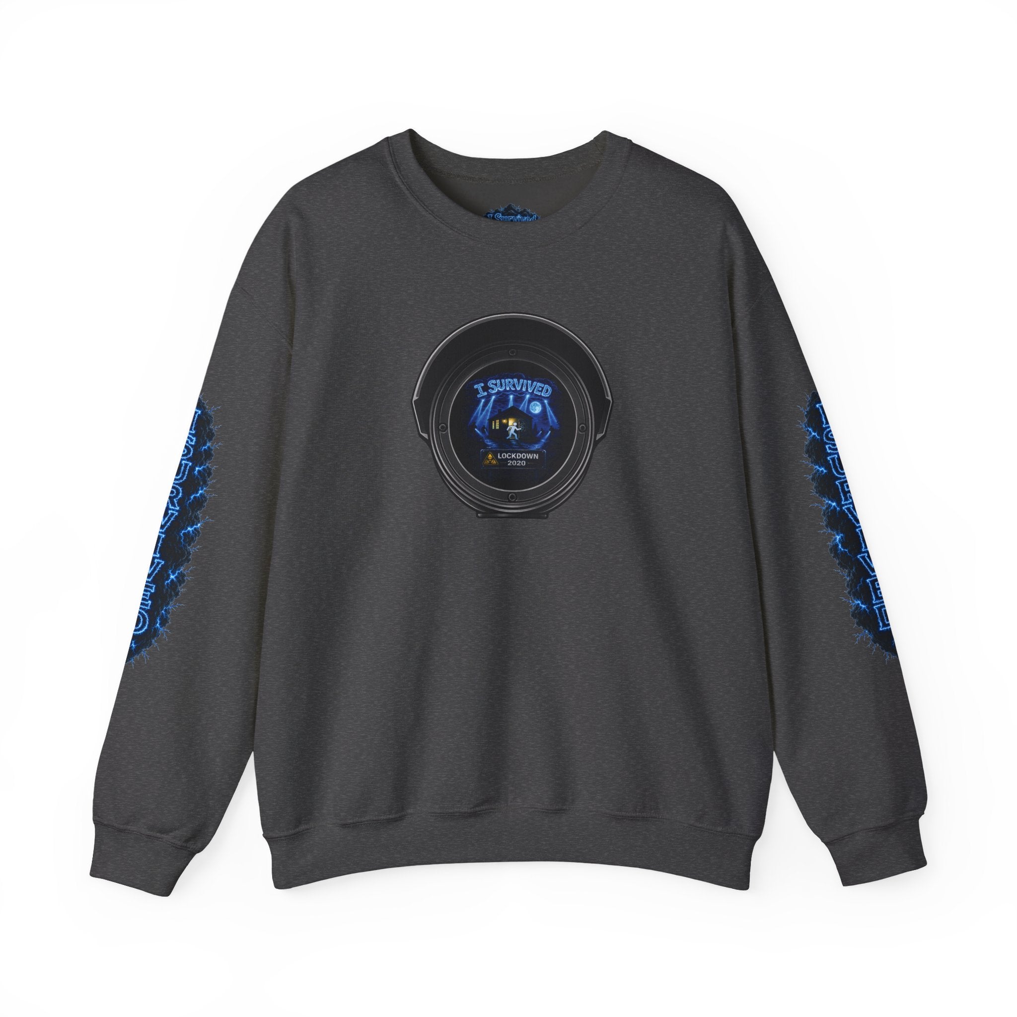 I Survived 2020 — LOCKDOWN S3:E4: Director's Cut "Working From Home" Unisex Heavy Blend™ Crewneck Sweatshirt