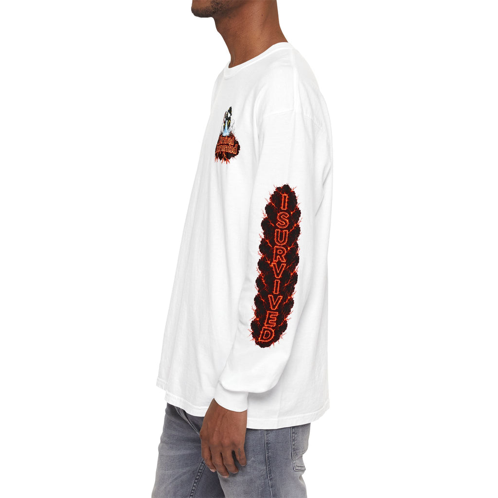 I Survived 2020 — "Please Stand By" Test Pattern Tee Special Edition Wildfire Signal Edition Summer Premiere Unisex Garment-Dyed Long Sleeve T-Shirt