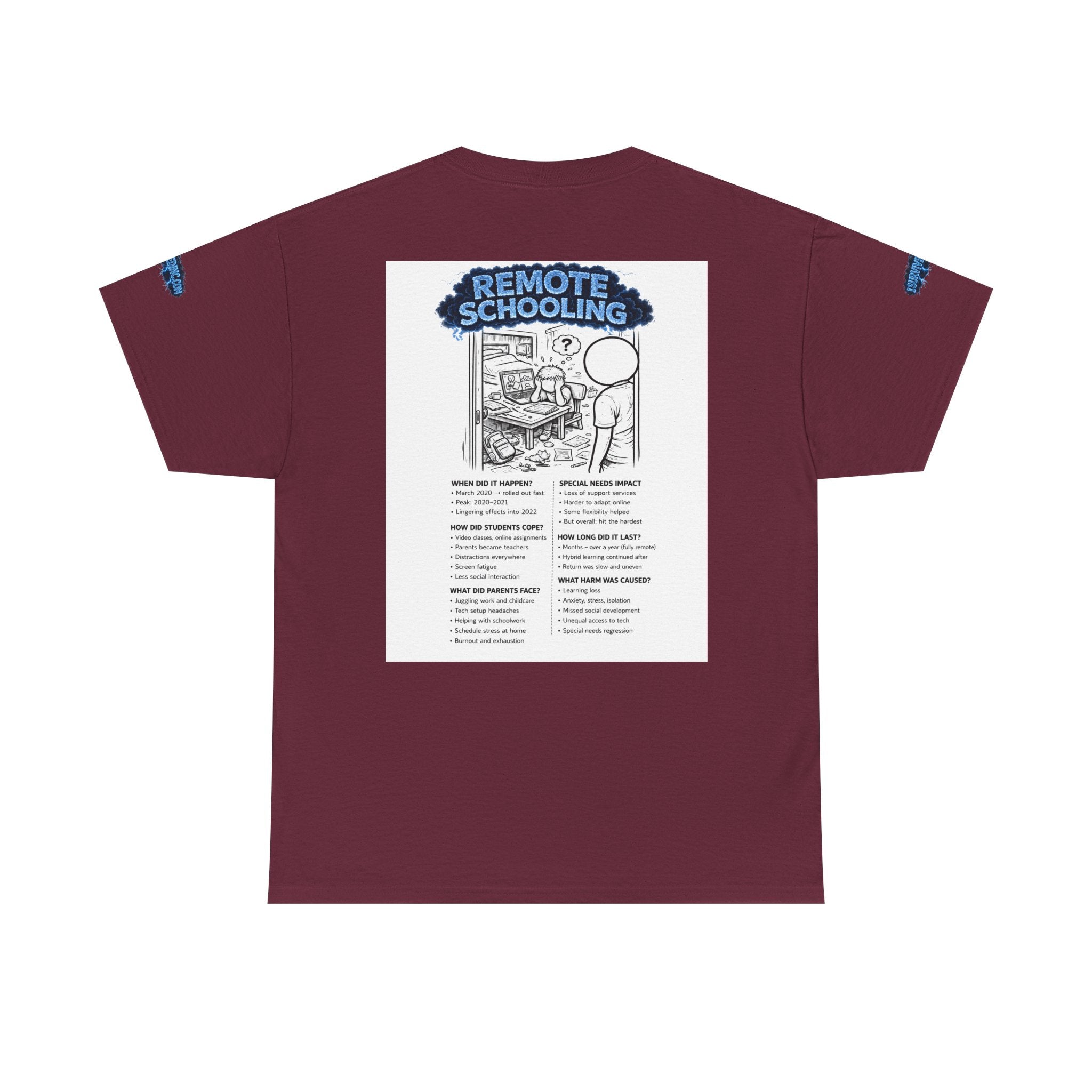 I Survived 2020 — S3:E3 "Remote Schooling" | Lockdown Edition Documentary Unisex Heavy Cotton Tee (SPECIAL EDITION)