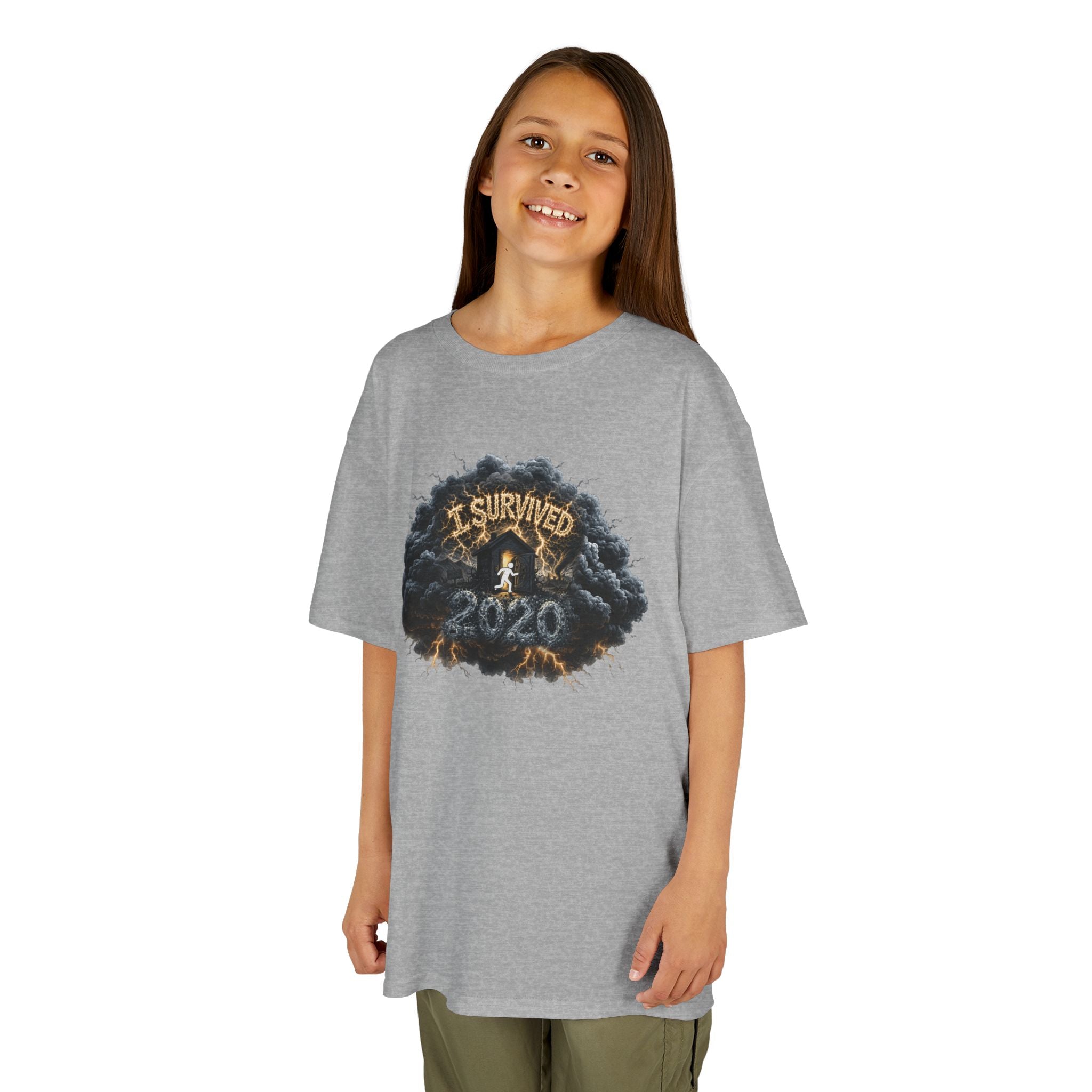 I Survived 2020 — Director's Cut Original Design Teaser Tee | Season 1 Premiere Drop Kids Heavy Cotton™ Tee