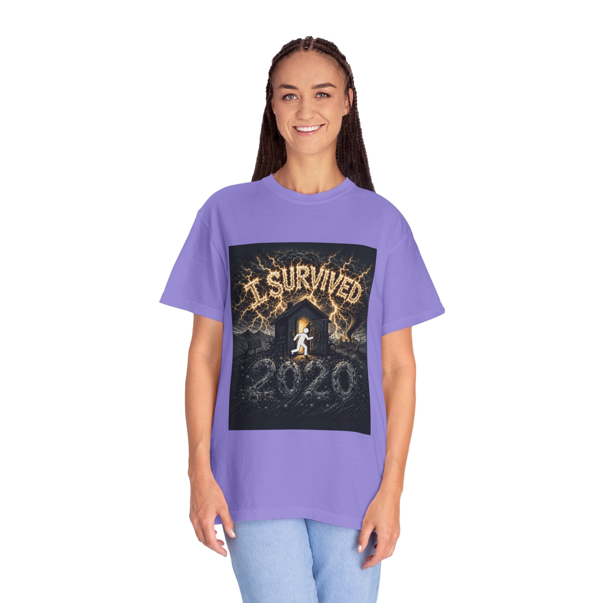 I Survived 2020 — Original Design Teaser Tee | Season 1 Premiere Drop Unisex Garment-Dyed T-shirt