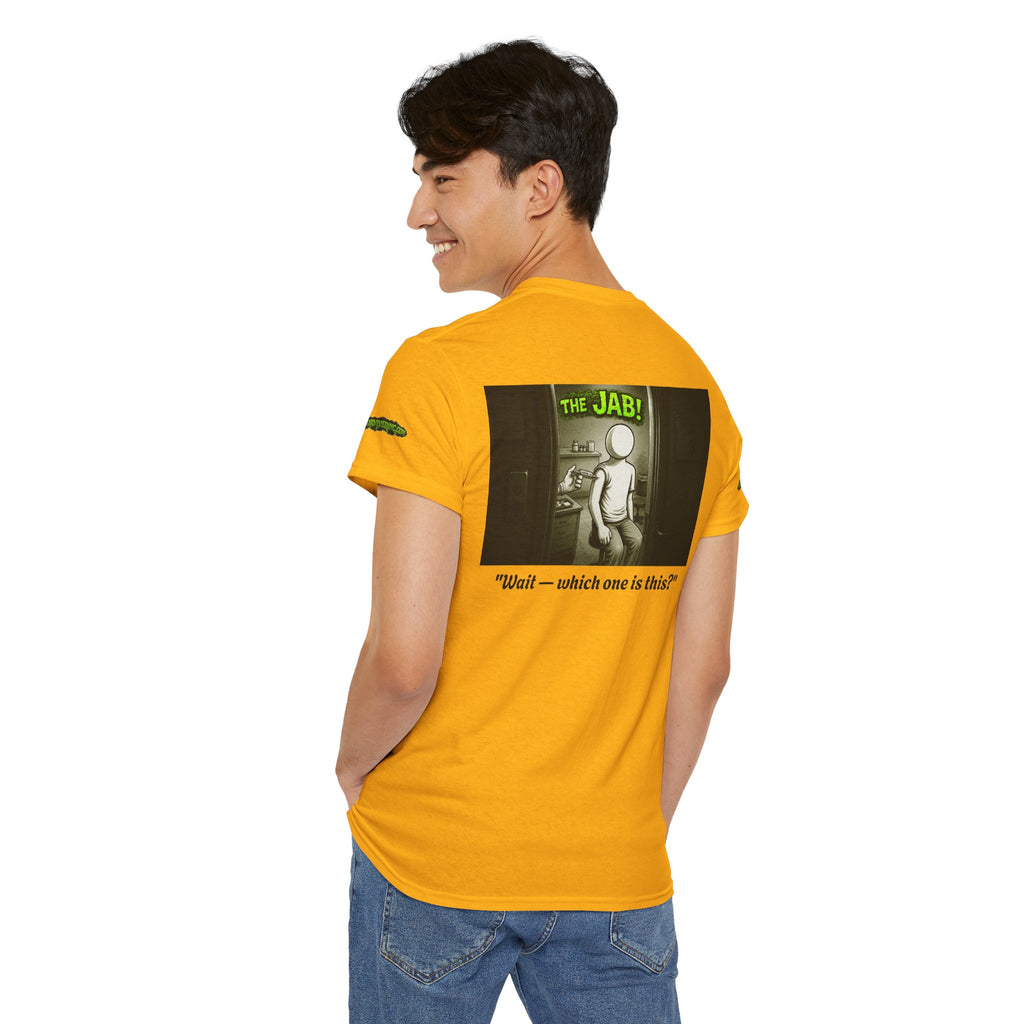 I Survived 2020 — PANDEMIC S1:E3: Director's Cut Special Edition "The Jab!" Unisex Heavy Cotton Tee