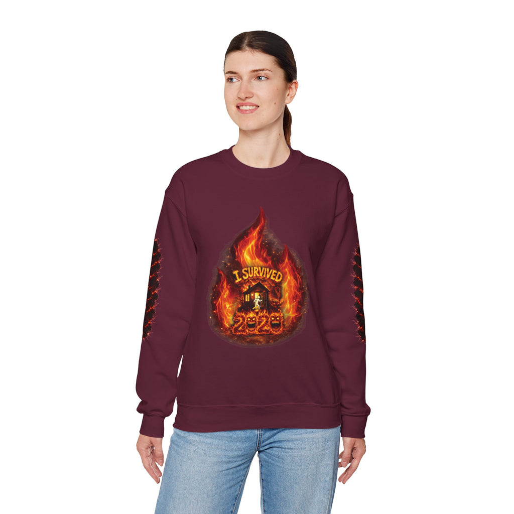 I Survived 2020 — Director's Cut S2:E2 "The Bobcat Fire" | Wildfire Edition Memorial Unisex Heavy Blend™ Crewneck Sweatshirt