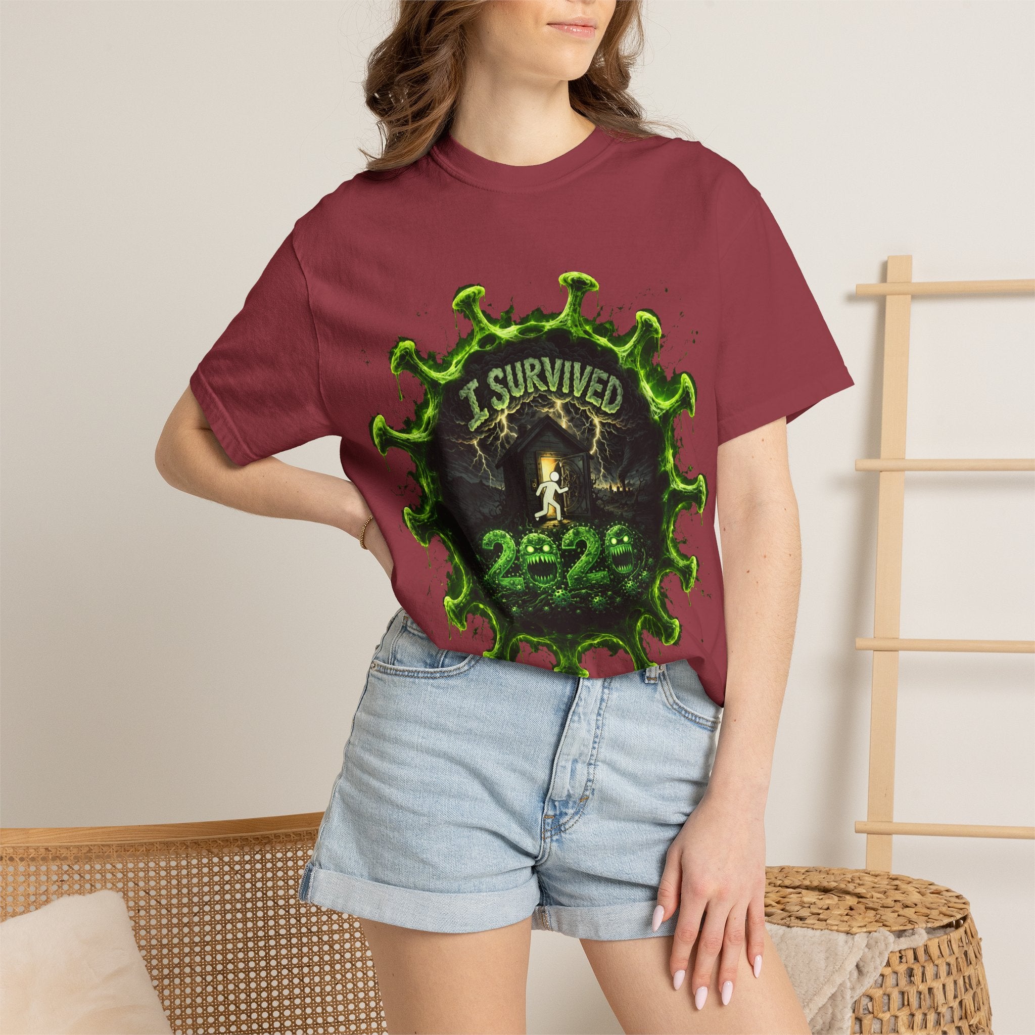 I Survived 2020 — Director's Cut S1:E4 "Mask Madness Mayhem Moment" | Pandemic Edition Unisex Garment-Dyed T-shirt