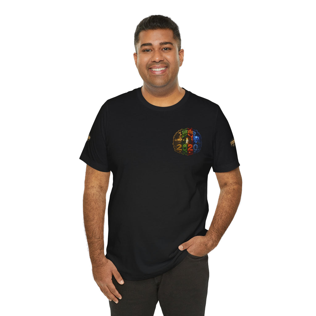 I Survived 2020 — "No Signal" Test Pattern Tee Alien Broadcast Finale Summer Premiere Unisex Jersey Short Sleeve Tee