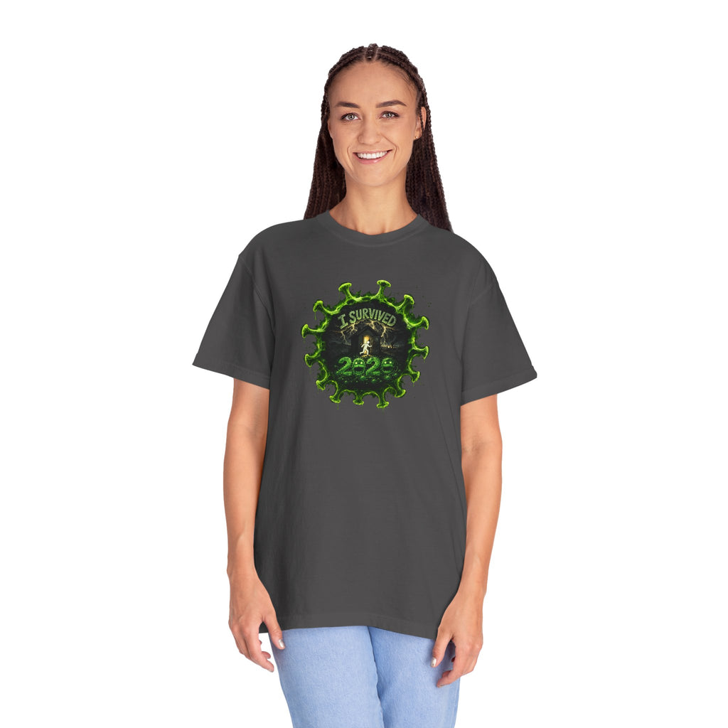 I Survived 2020 — PANDEMIC S1:E3: Director's Cut "The Jab!" Unisex Garment-Dyed T-shirt