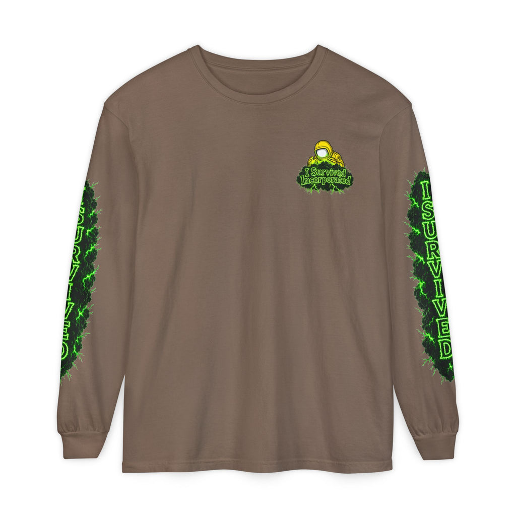 I Survived 2020 — "Please Stand By" Test Pattern Toxic Signal Tee Special Edition Summer Premiere Unisex Garment-Dyed Long Sleeve T-Shirt