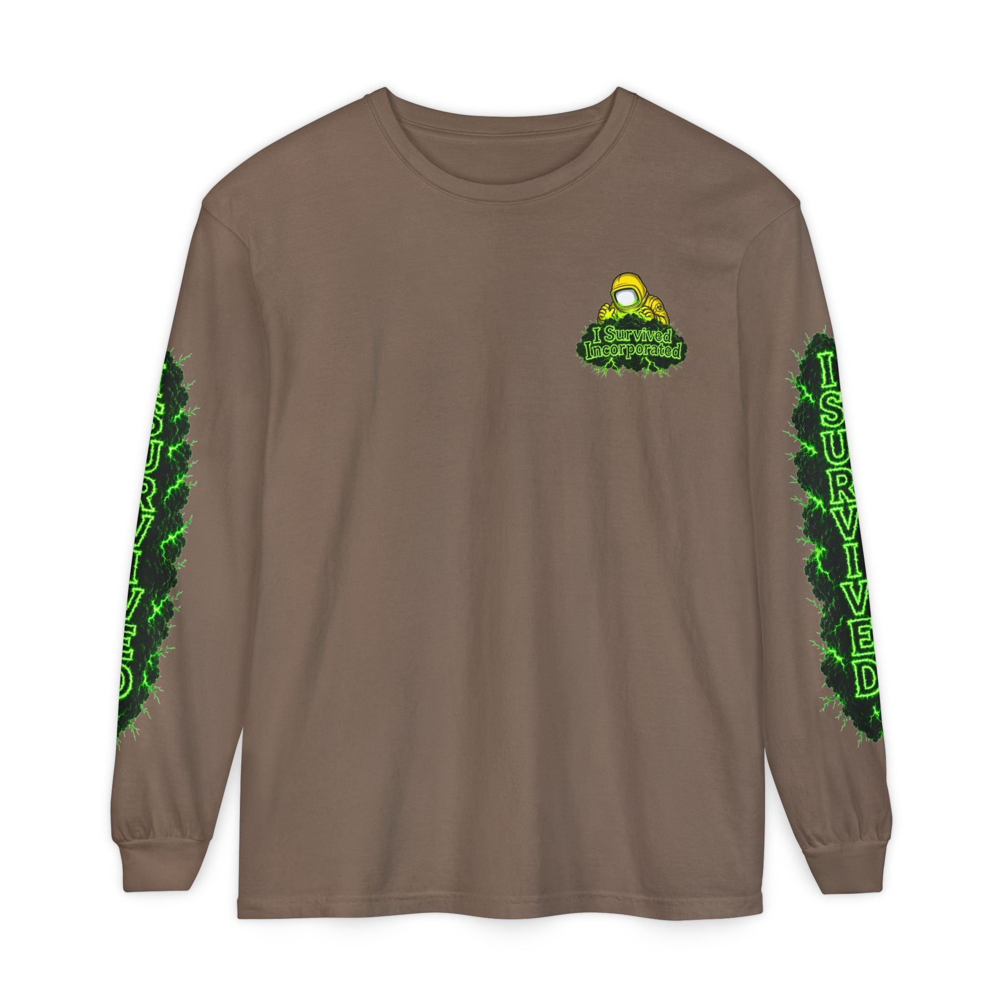I Survived 2020 — "Please Stand By" Test Pattern Toxic Signal Tee Special Edition Summer Premiere Unisex Garment-Dyed Long Sleeve T-Shirt