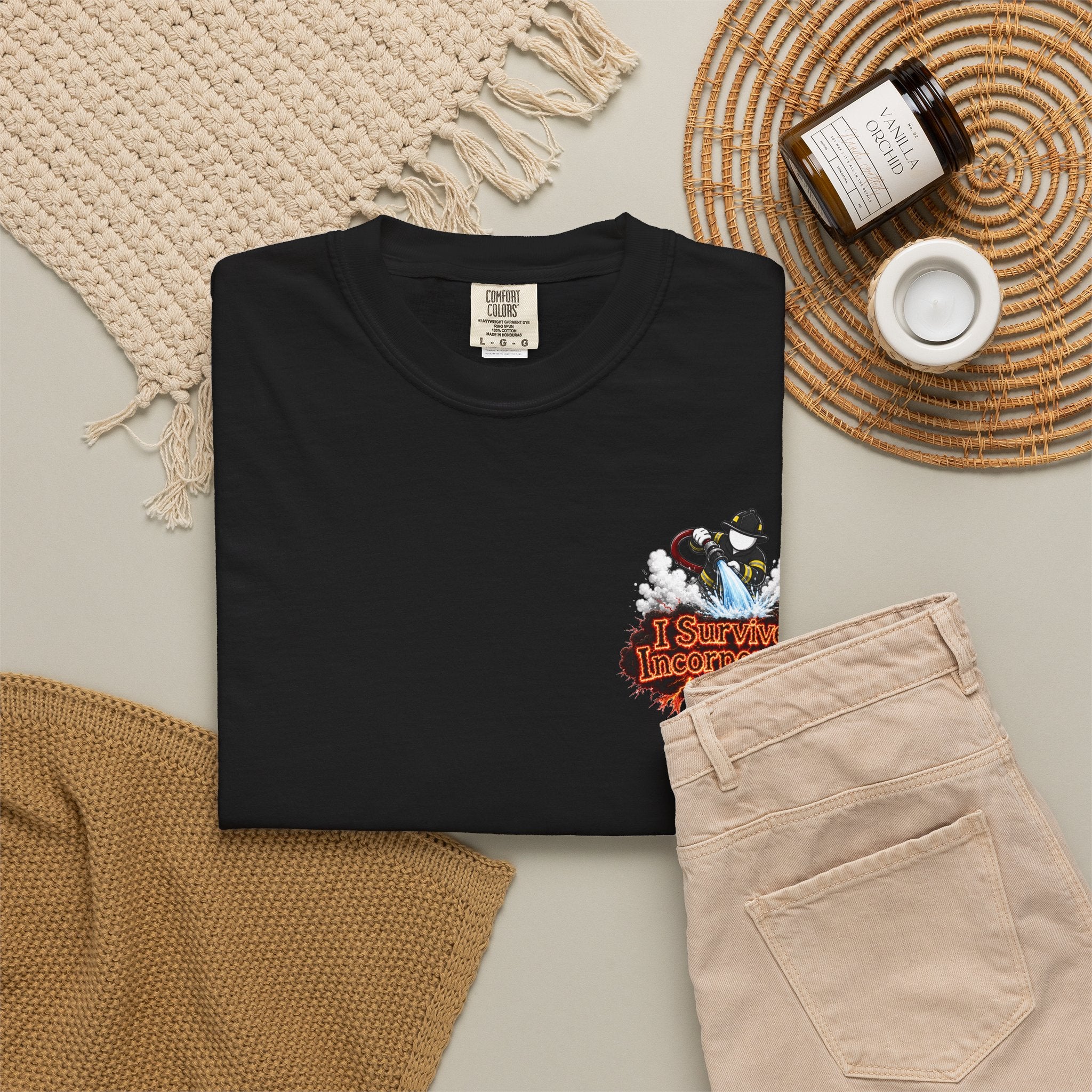 I Survived 2020 — "Please Stand By" Test Pattern Tee Wildfire Signal Edition Summer Premiere Unisex Garment-Dyed T-shirt