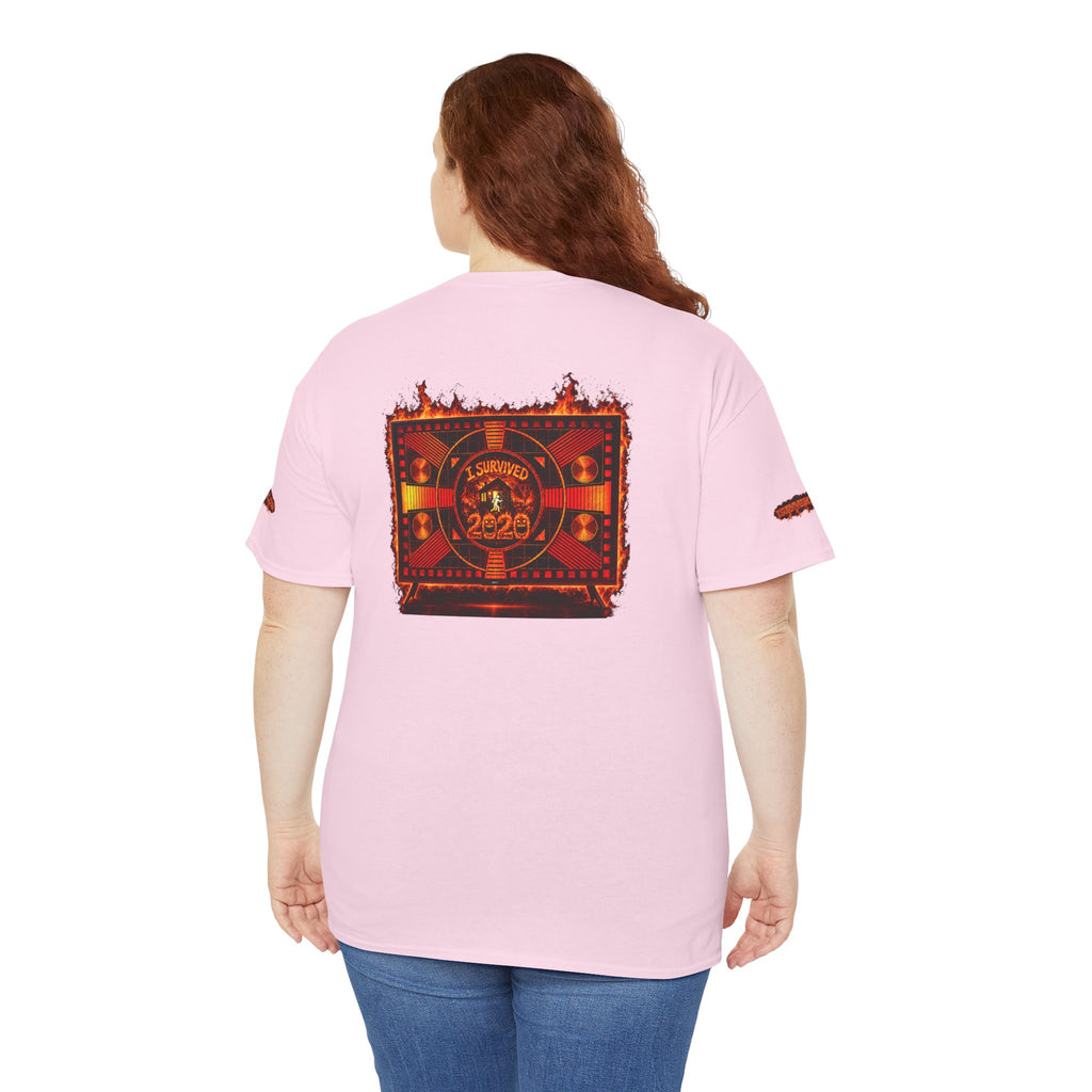 I Survived 2020 — "Please Stand By" Test Pattern Tee Wildfire Signal Special Edition Summer Premiere Unisex Heavy Cotton Tee