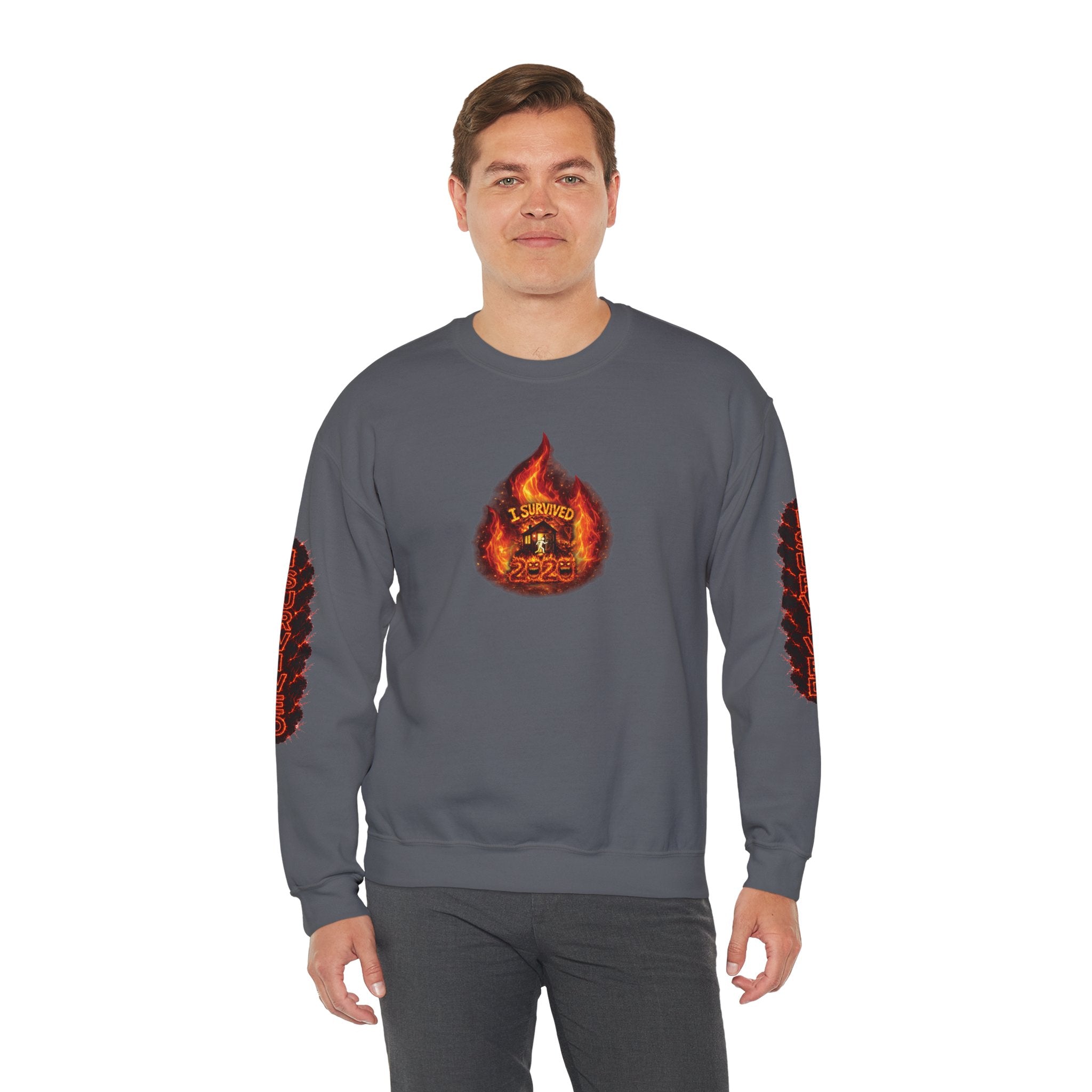 I Survived 2020 — WILDFIRES S2:E3: Director's Cut "The California Wildfires" Memorial Unisex Heavy Blend™ Crewneck Sweatshirt