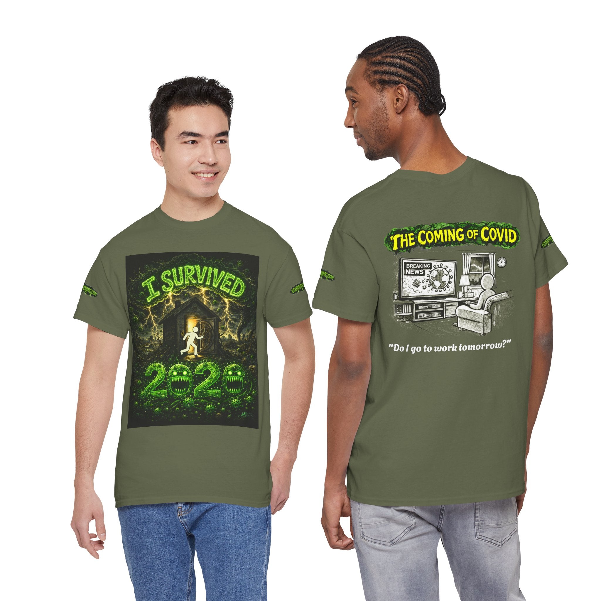 I Survived 2020 — PANDEMIC S1:E2: Special Edition "The Coming of COVID" Unisex Heavy Cotton Tee