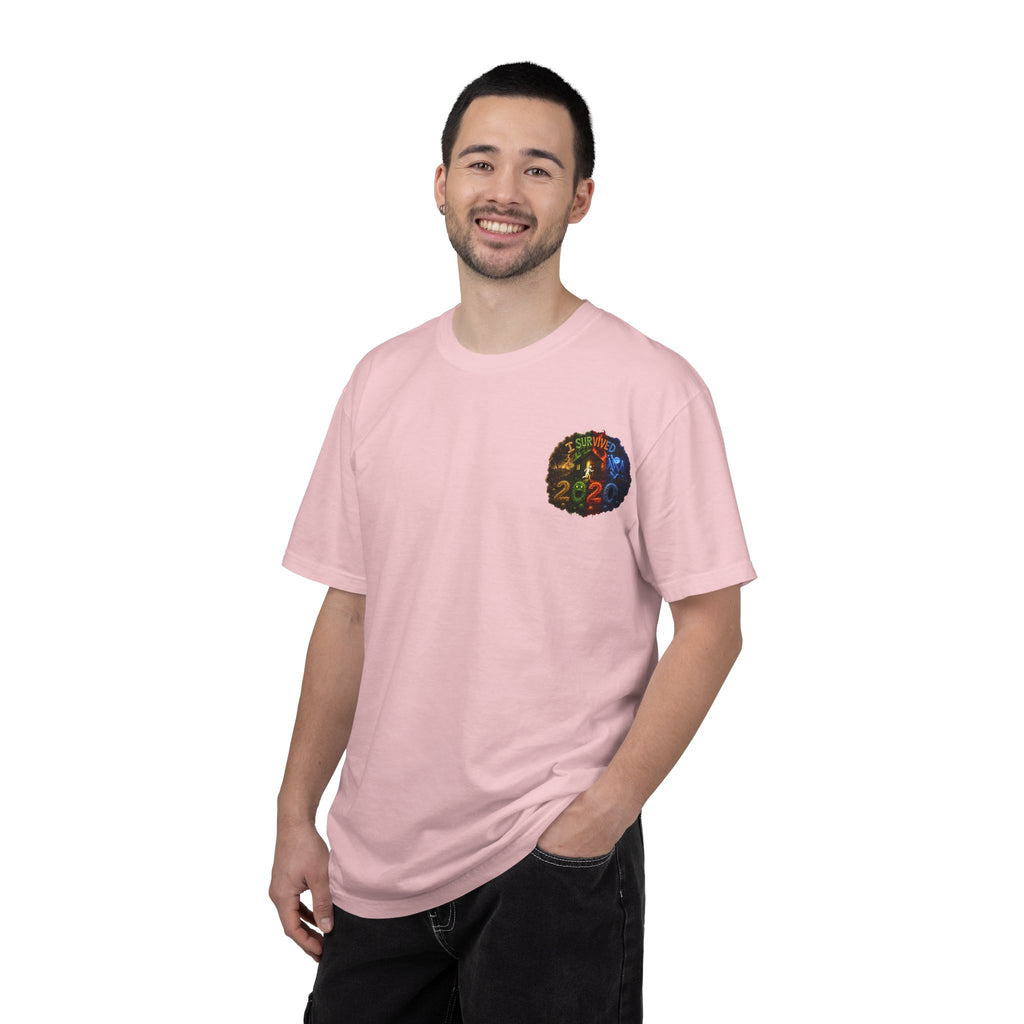 I Survived 2020 — "No Signal" Test Pattern Tee Alien Broadcast Finale Summer Premiere Unisex Garment-Dyed T-shirt