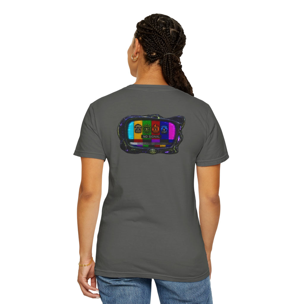 I Survived 2020 — "No Signal" Test Pattern Tee Alien Broadcast Finale Summer Premiere Unisex Garment-Dyed T-shirt