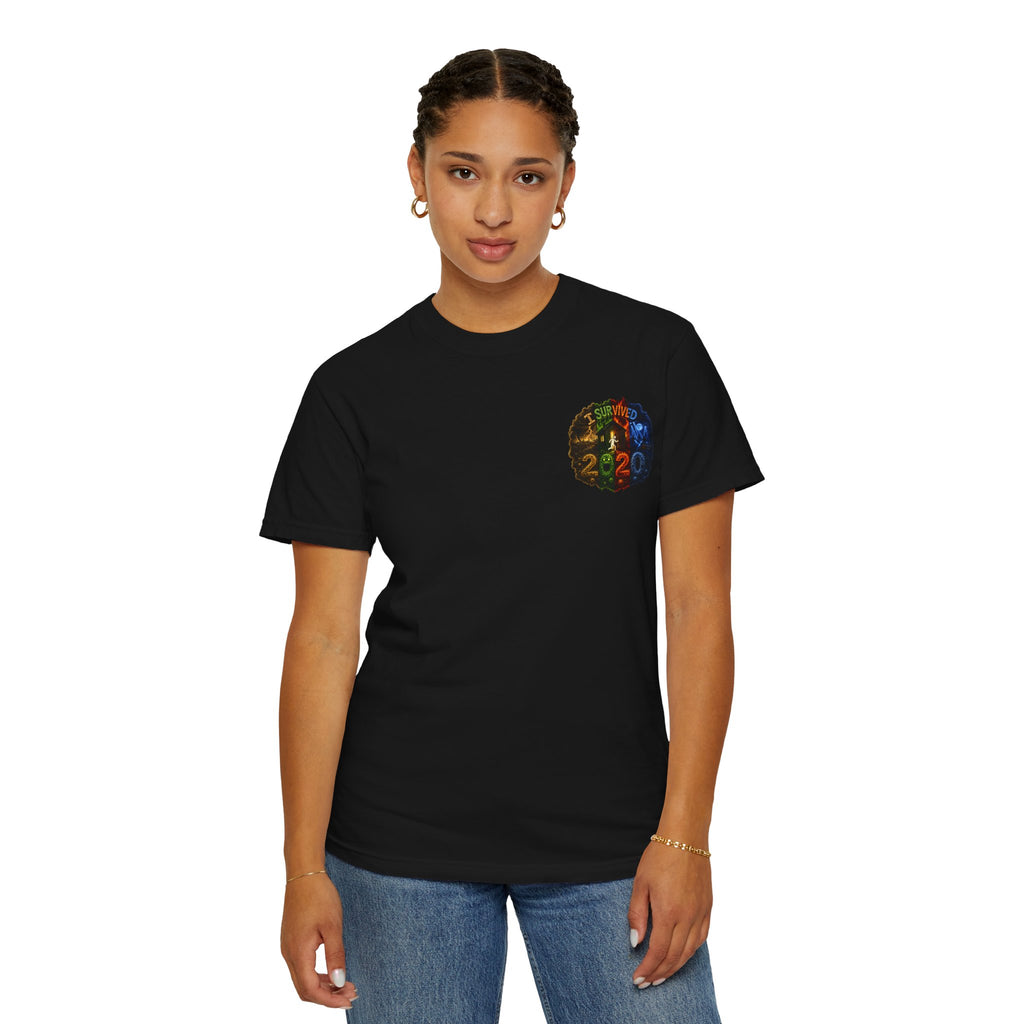 I Survived 2020 — "No Signal" Test Pattern Tee Alien Broadcast Finale Summer Premiere Unisex Garment-Dyed T-shirt