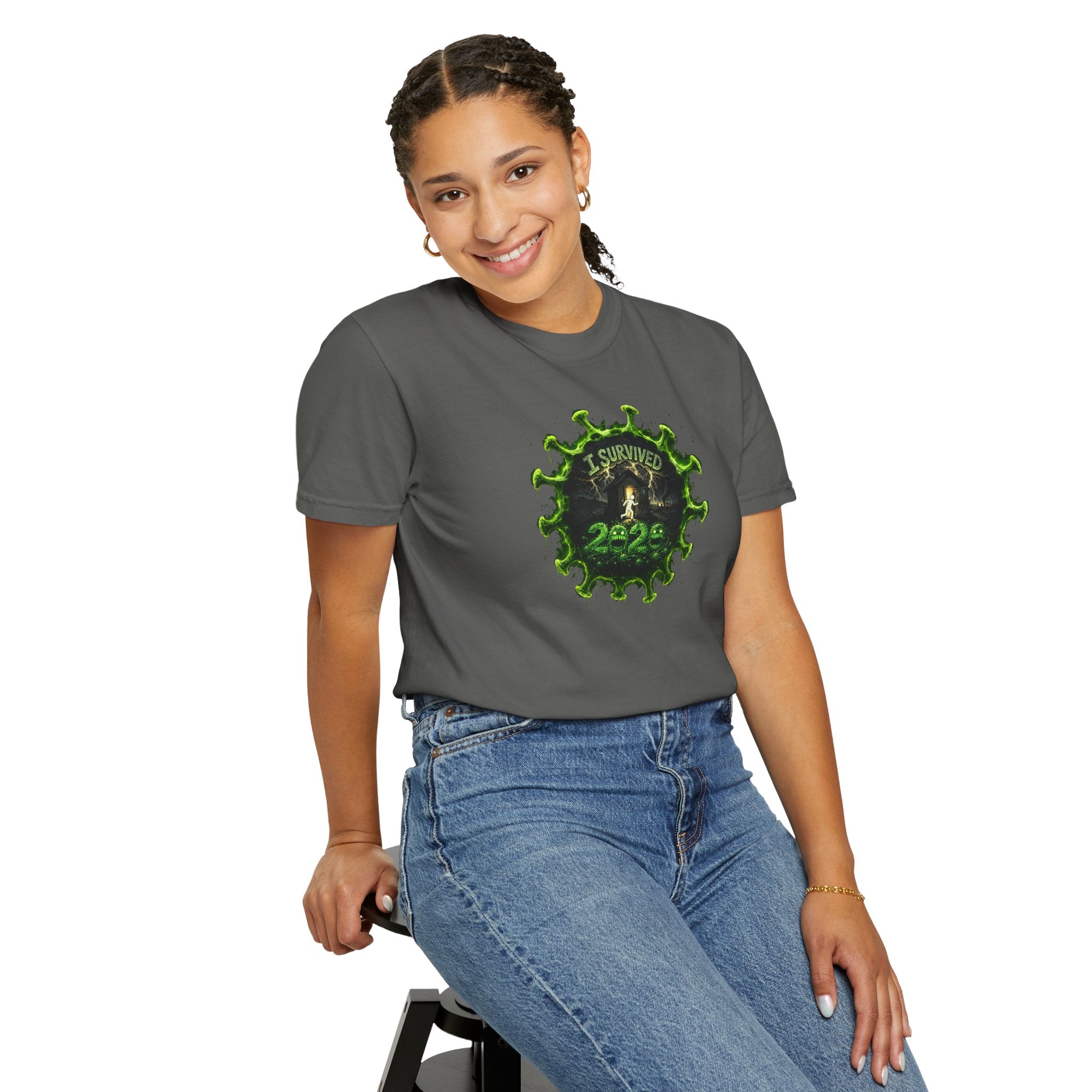 I Survived 2020 —  PANDEMIC S1:E1: Director's Cut "COVID-19: The Coronavirus" Unisex Garment-Dyed T-shirt
