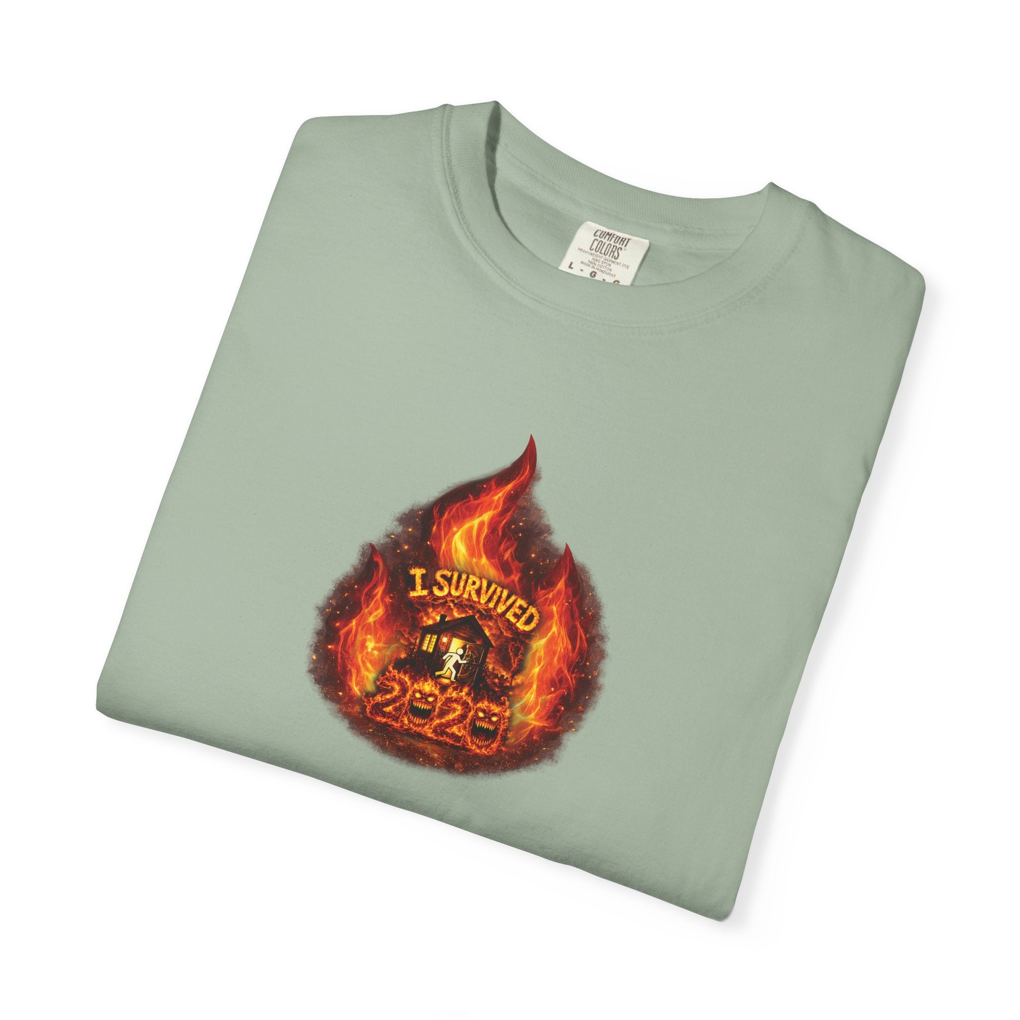 I Survived 2020 — WILDFIRES S2:E2: Director's Cut "The Bobcat Fire" Memorial Unisex Garment-Dyed T-shirt
