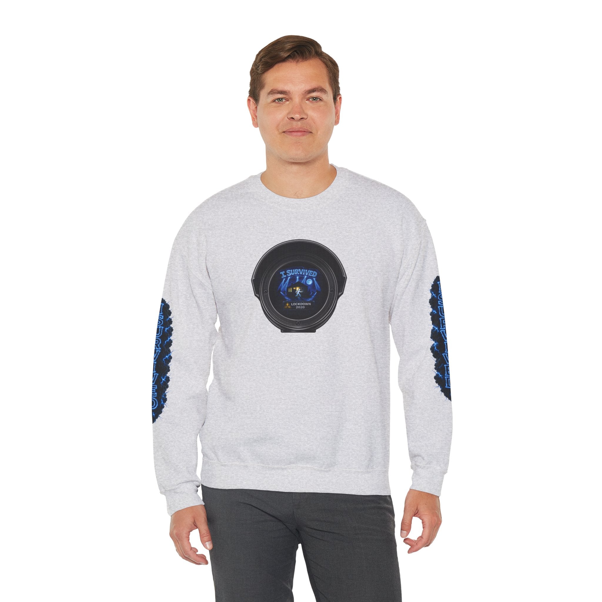 I Survived 2020 — LOCKDOWN S3:E4: Director's Cut "Working From Home" Unisex Heavy Blend™ Crewneck Sweatshirt