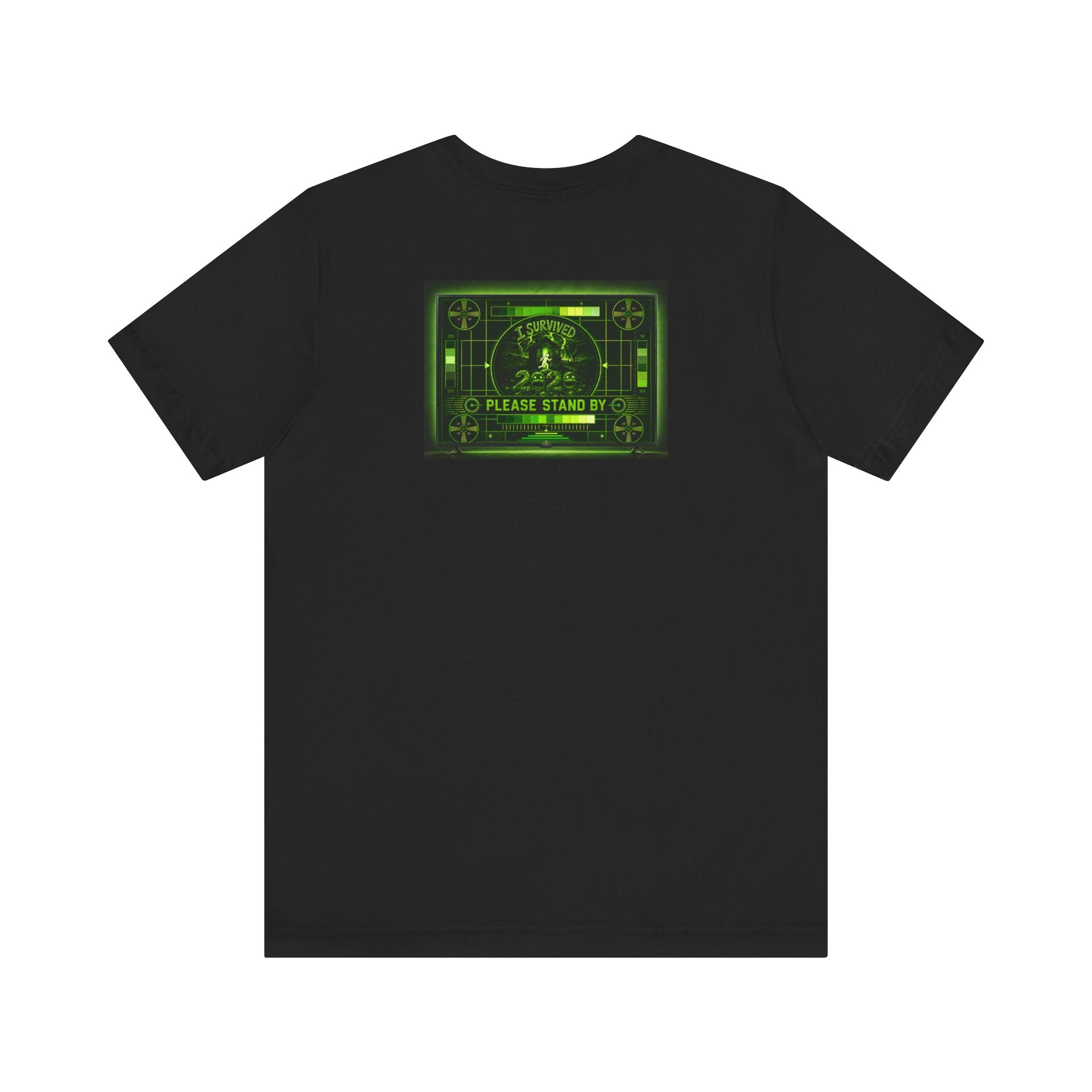 I Survived 2020 — "Please Stand By" Test Pattern Toxic Signal Tee Summer Premiere Unisex Jersey Short Sleeve Tee
