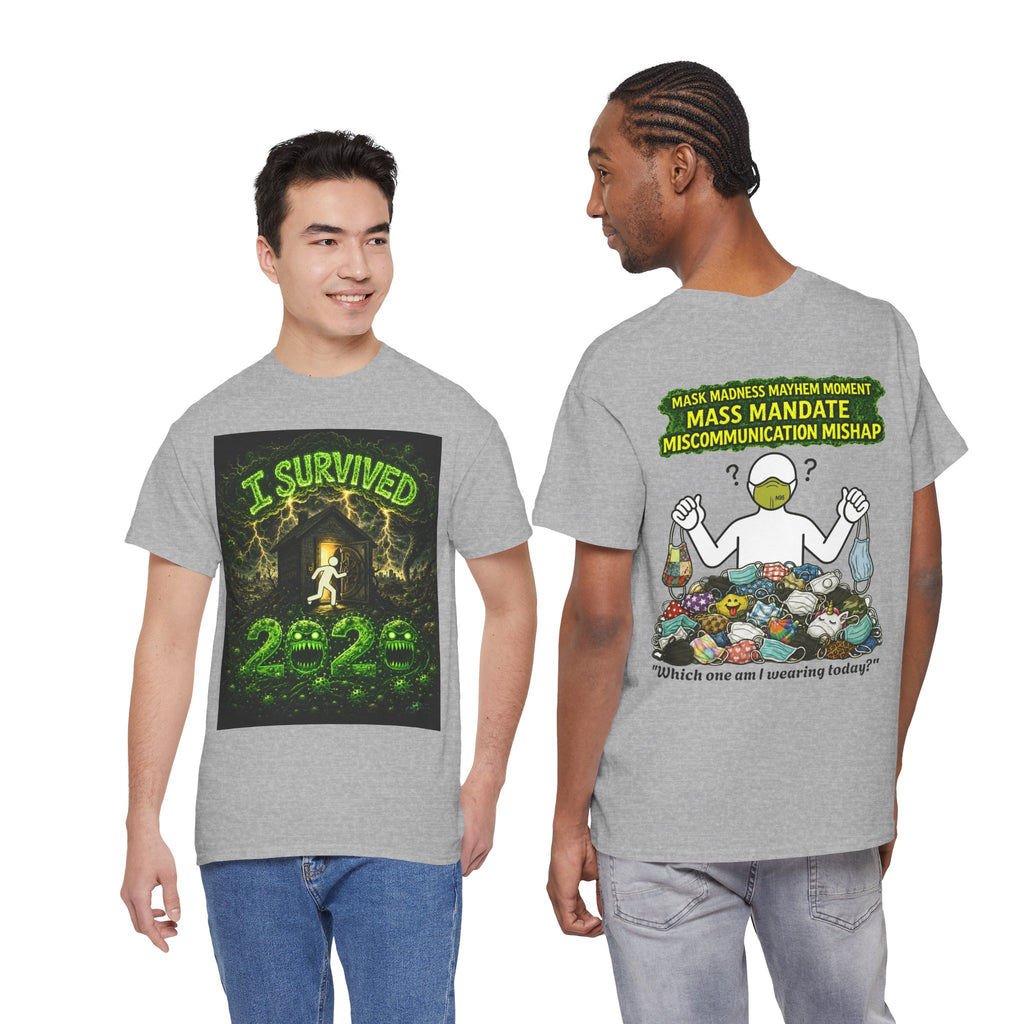Sobreviví al 2020 — T1:E4 "Caos en Mascarillas: Un Momento de Locura" | Camiseta Unisex de Algodón Grueso Edición Pandemia (EDICIÓN ESPECIAL)