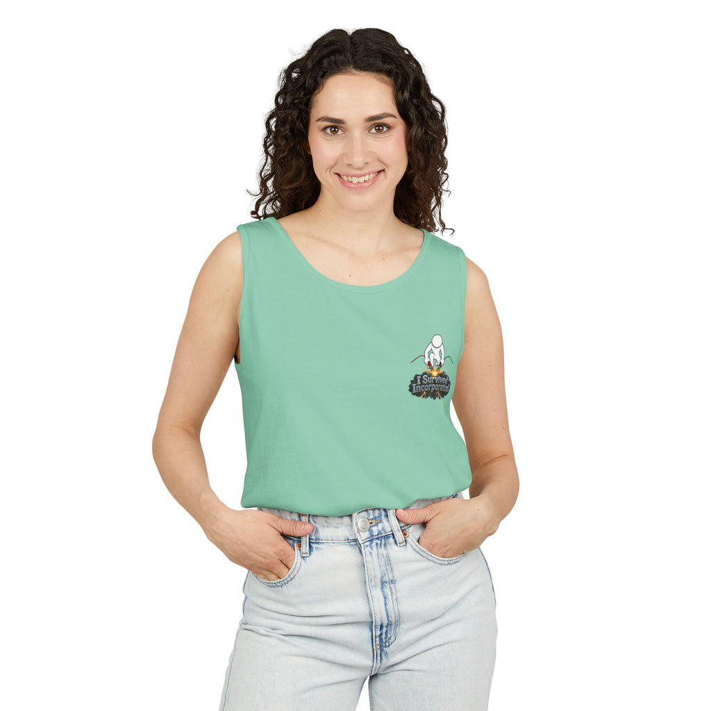 I Survived 2020 — "Please Stand By" Test Pattern Tee Summer Premier  Unisex Garment-Dyed Tank Top