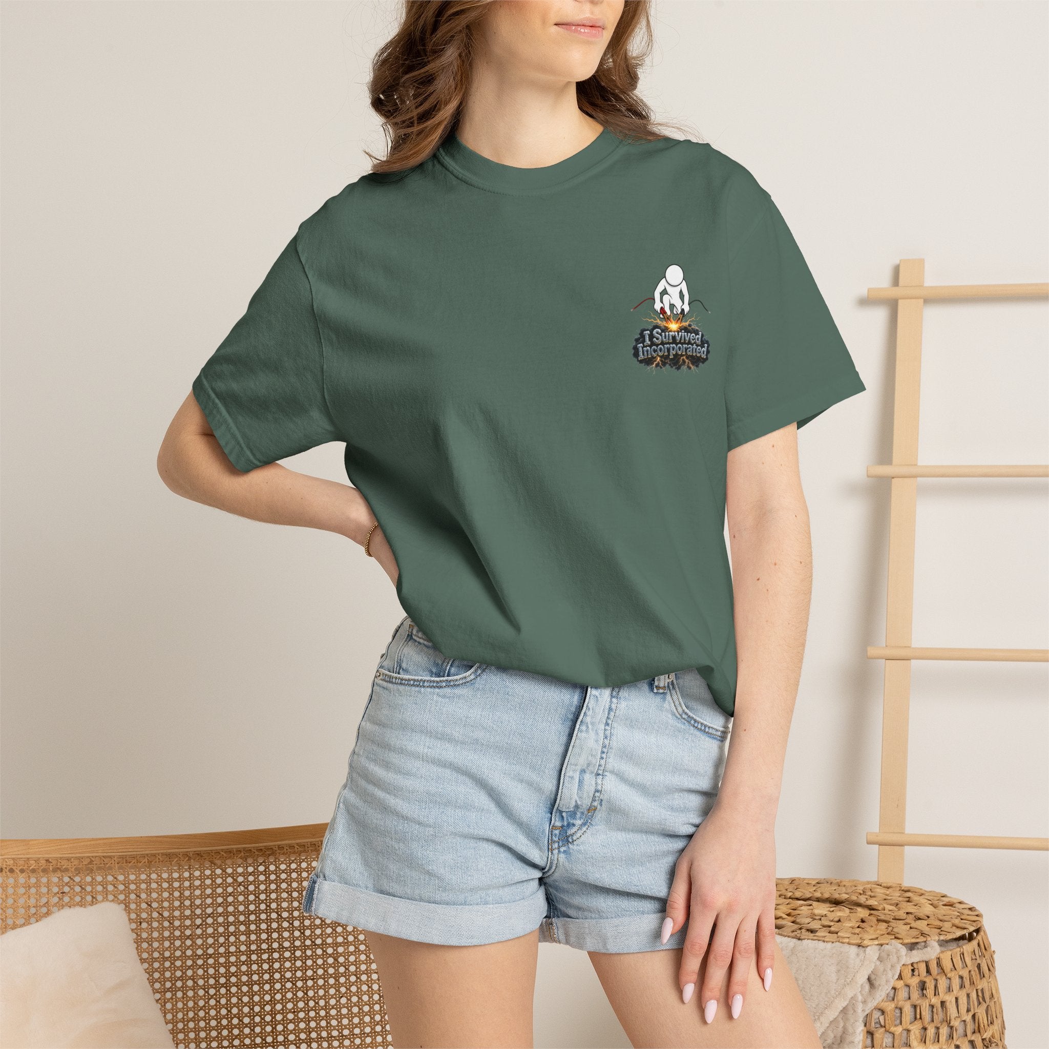 I Survived 2020 — "Please Stand By" Test Pattern Tee Summer Premier Unisex Garment-Dyed T-shirt