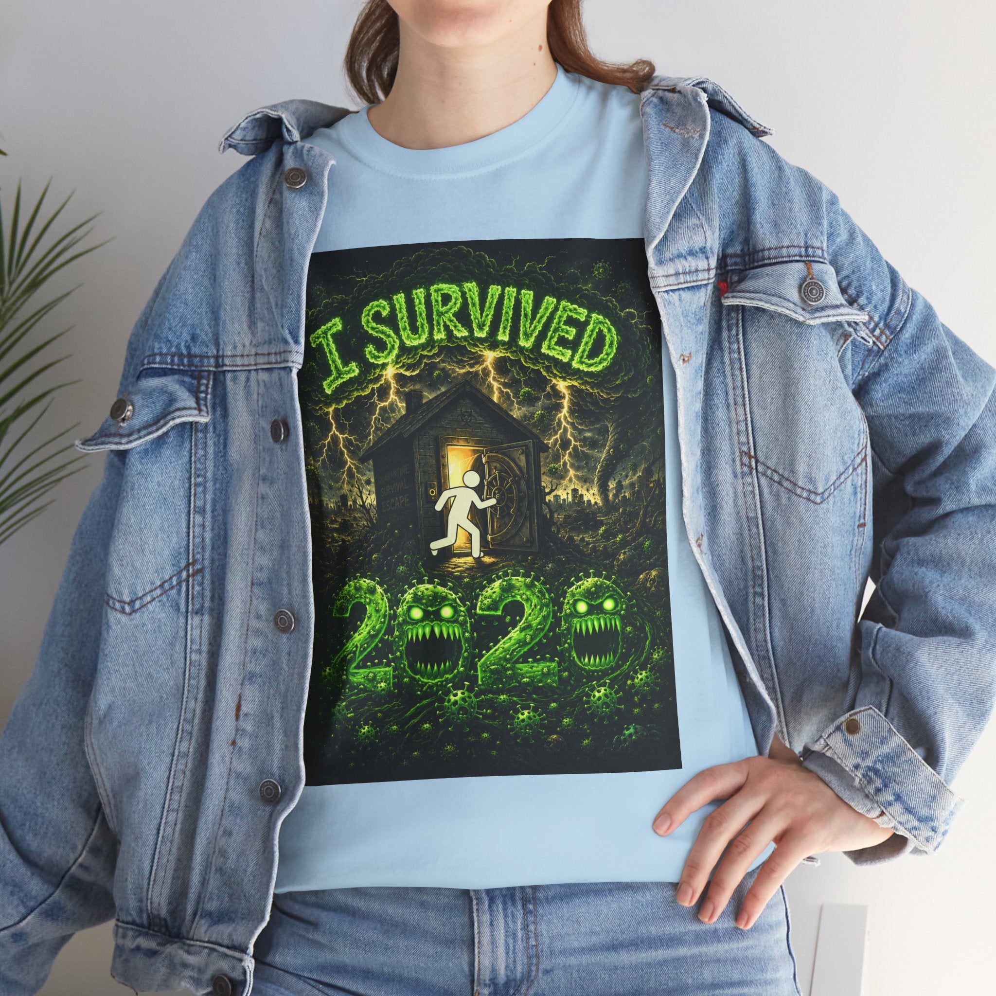 I Survived 2020 — S1:E1 "COVID-19: The Coronavirus" | Pandemic Edition Unisex Heavy Cotton Tee
