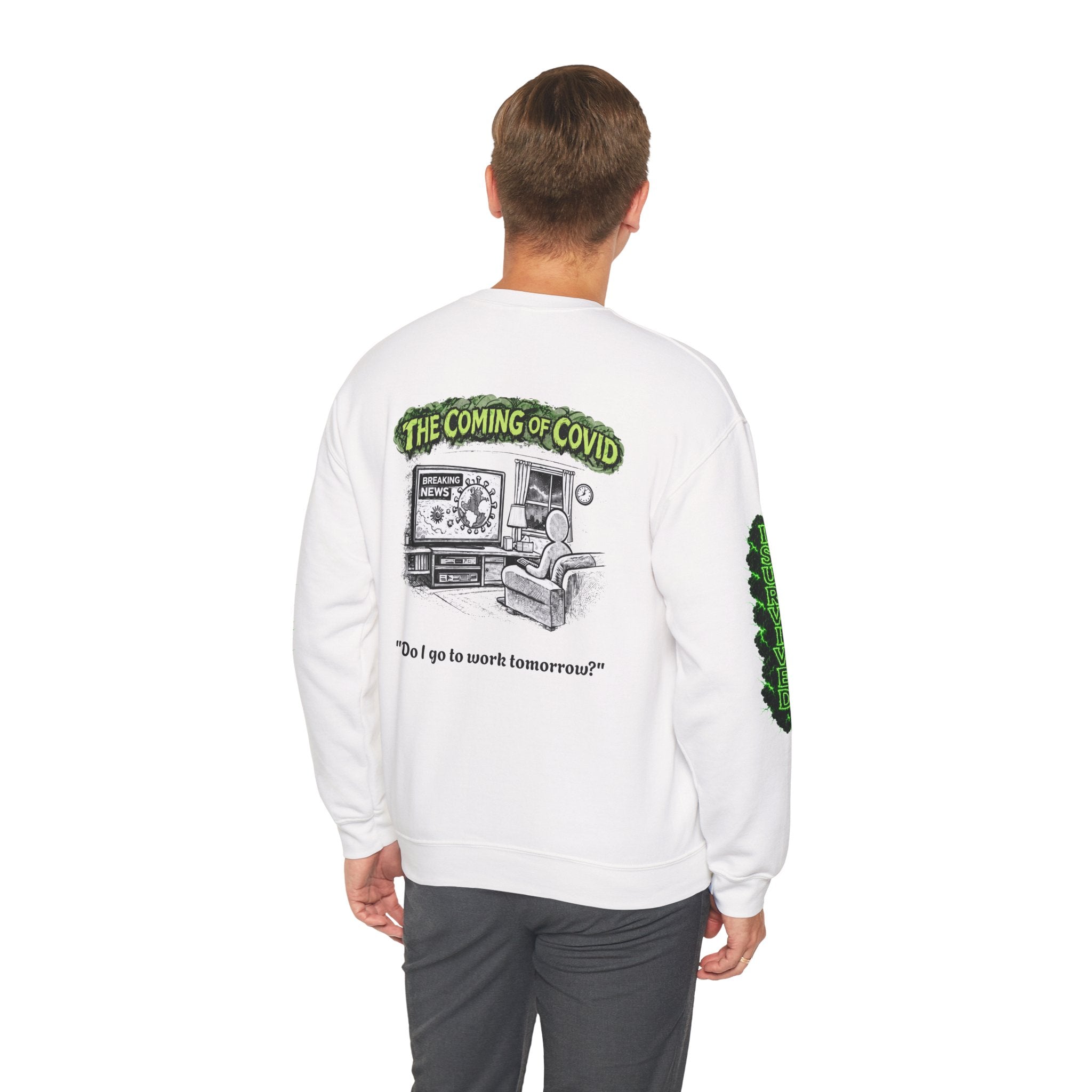 I Survived 2020 — Director's Cut S1:E2 "The Coming of COVID" | Pandemic Edition Unisex Heavy Blend™ Crewneck Sweatshirt