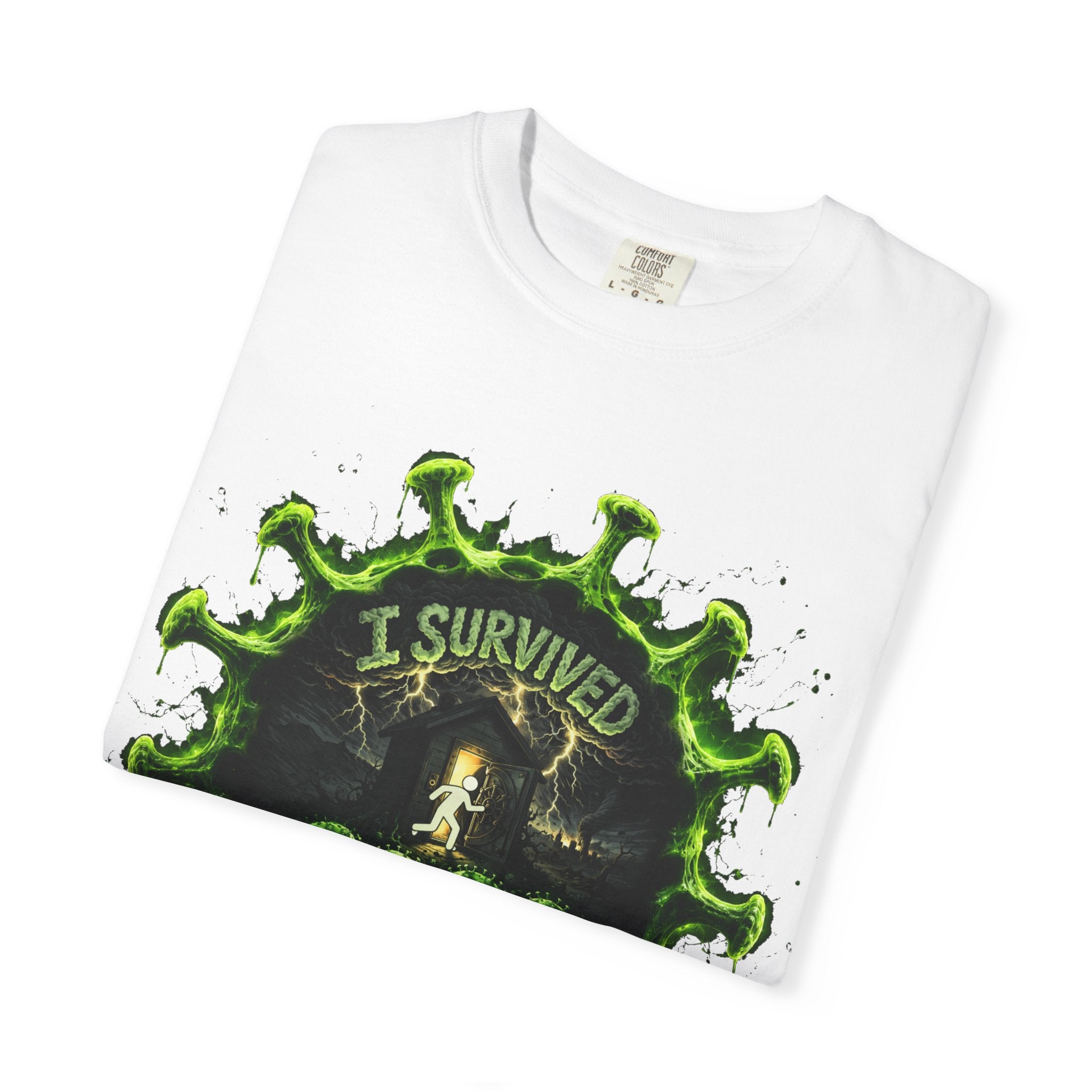 I Survived 2020 — Director's Cut S1:E1 "COVID-19: The Coronavirus" | Pandemic Edition Unisex Garment-Dyed T-shirt