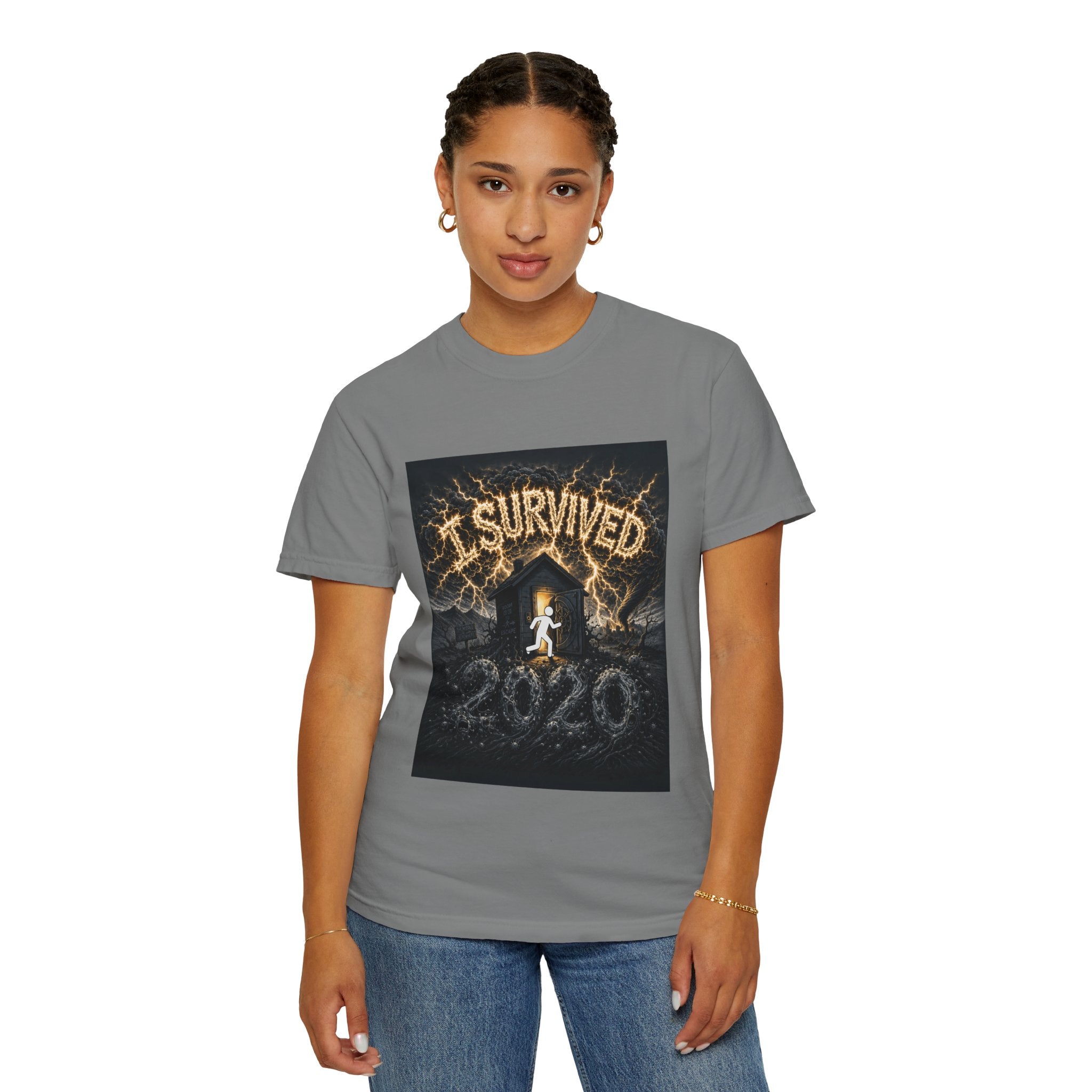 I Survived 2020 — Original Design Teaser Tee | Season 1 Premiere Drop Unisex Garment-Dyed T-shirt