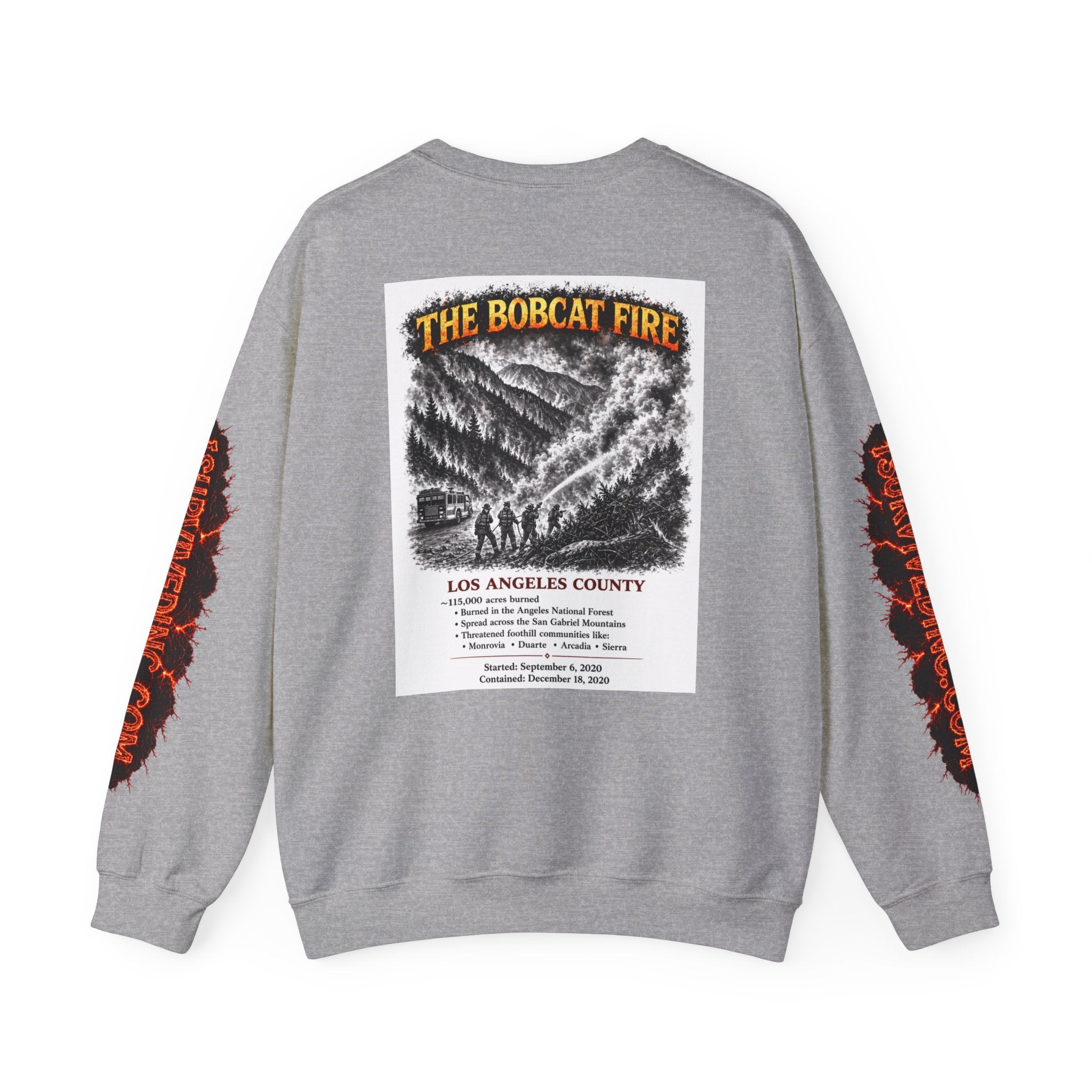 I Survived 2020 — S2:E2 "The Bobcat Fire" | Wildfire Edition Memorial Unisex Heavy Blend™ Crewneck Sweatshirt