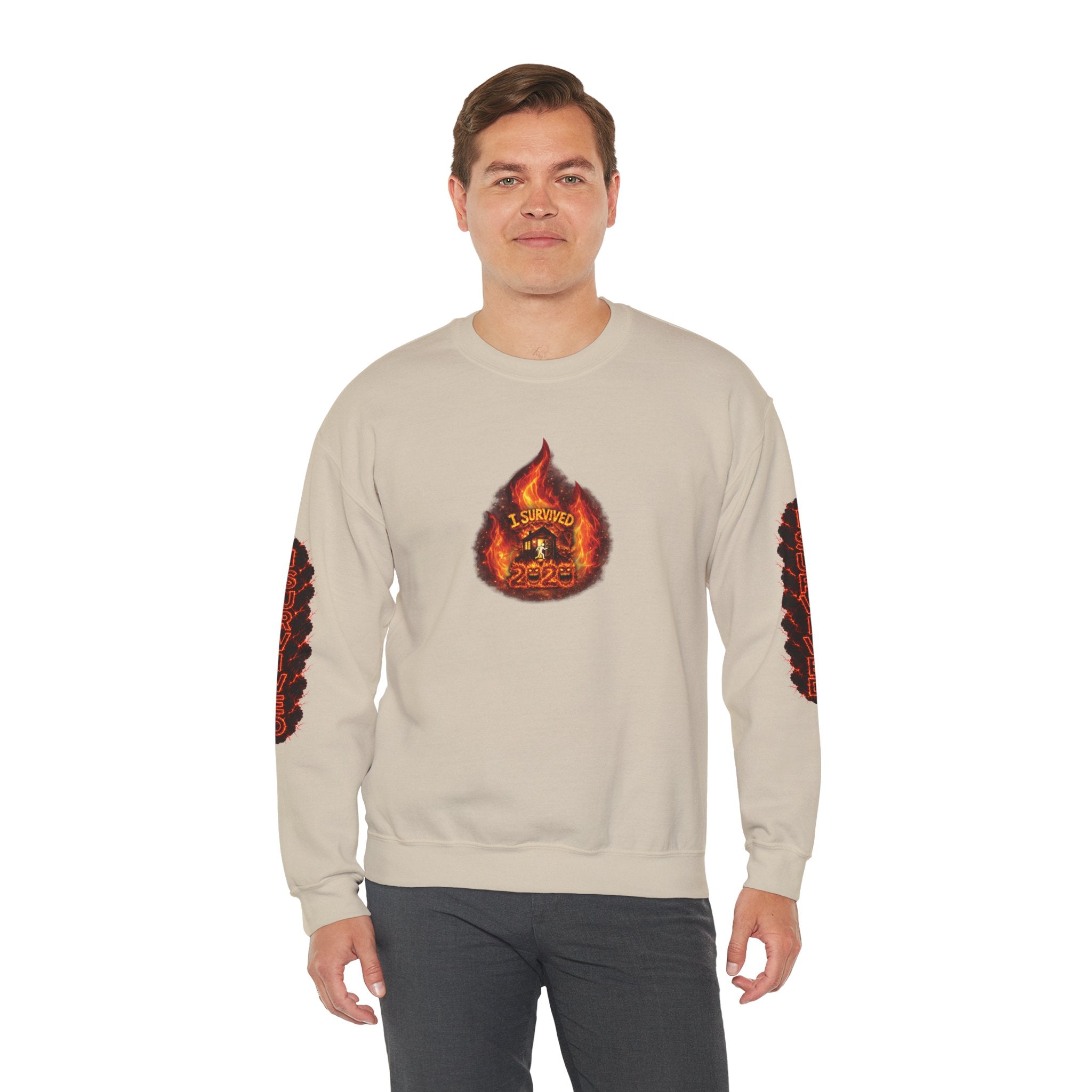 I Survived 2020 — WILDFIRES S2:E4: Director's Cut "Western U.S. Wildfire Season" Memorial Unisex Heavy Blend™ Crewneck Sweatshirt