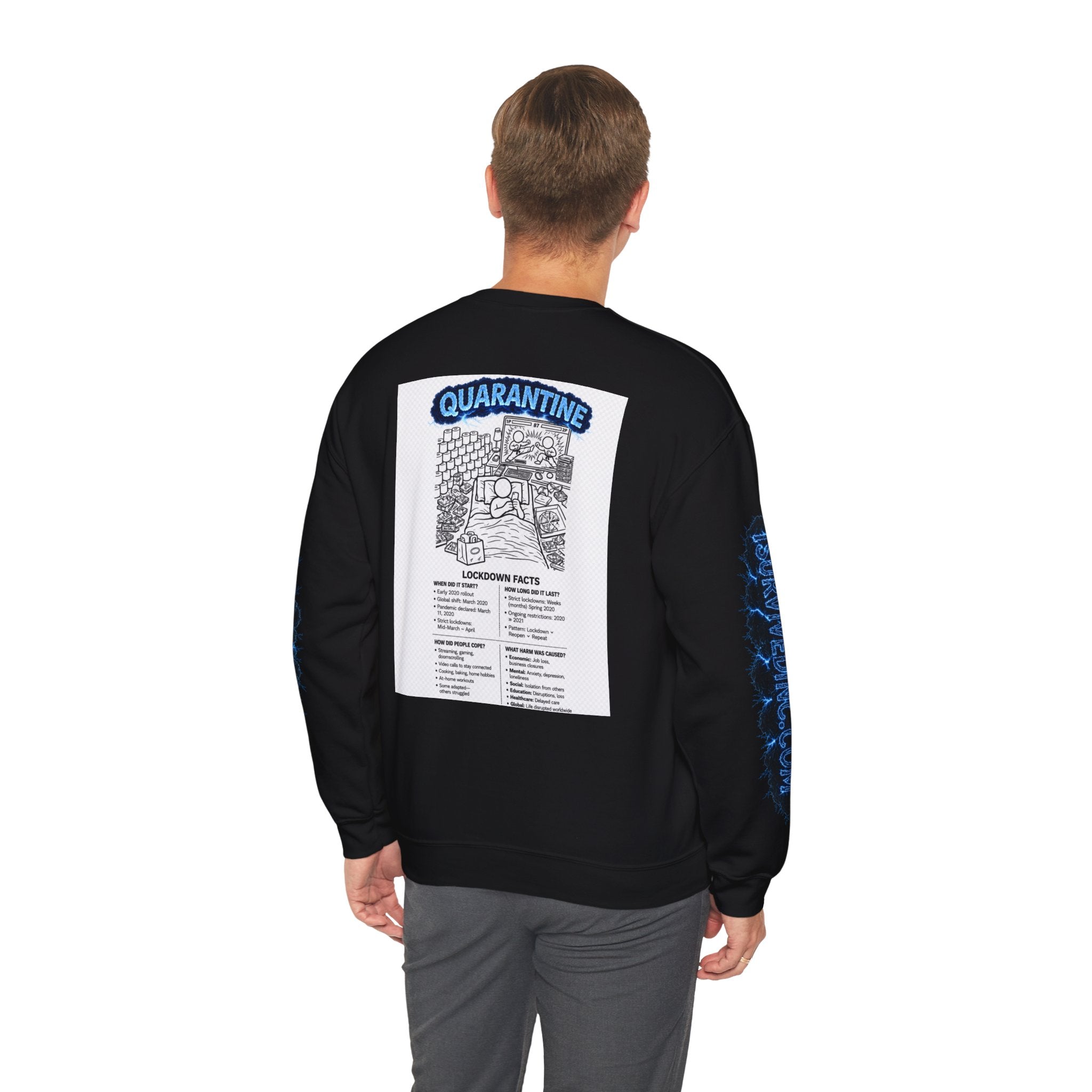 I Survived 2020 — S3:E1 "Quarantine" | Lockdown Edition Documentary Unisex Heavy Blend™ Crewneck Sweatshirt