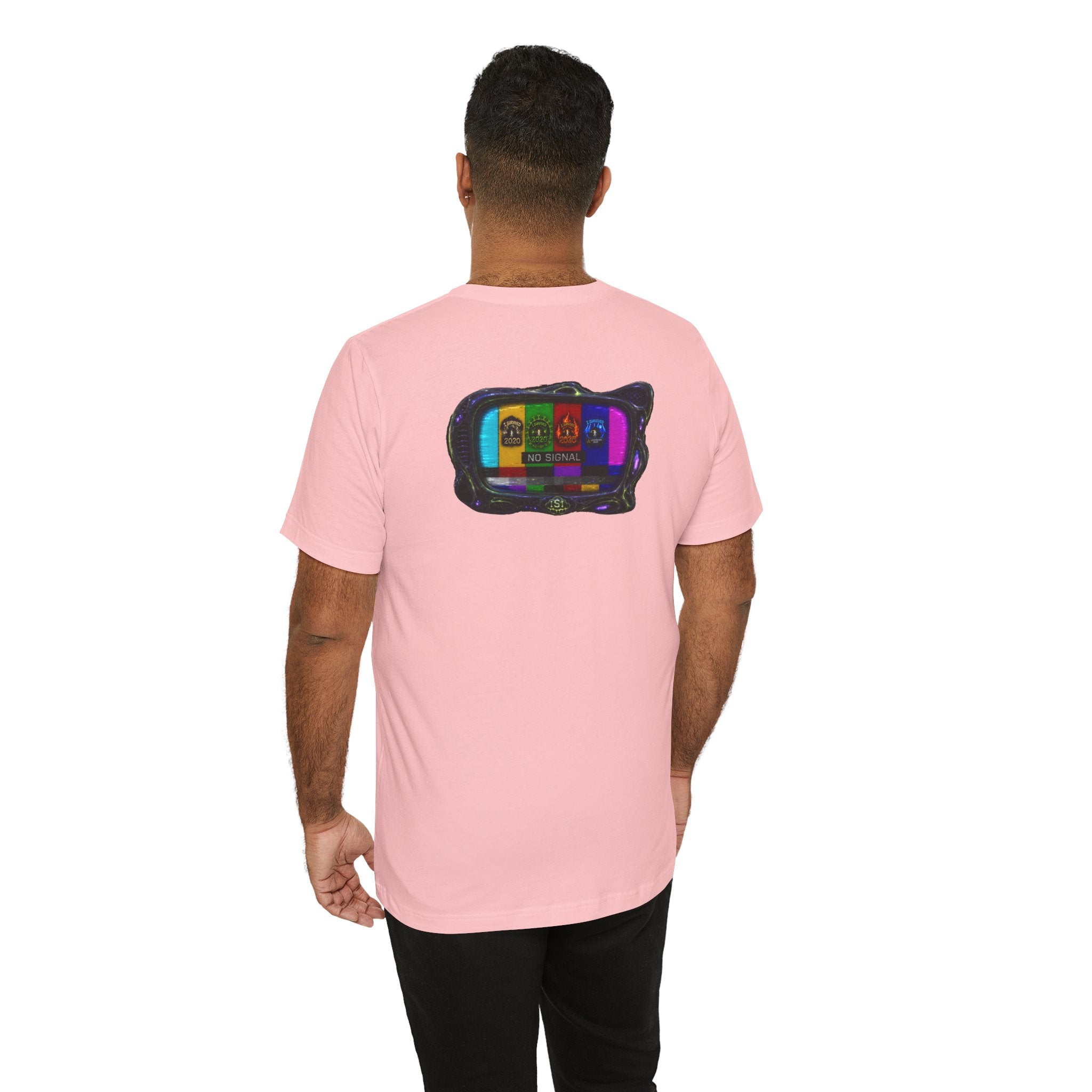 I Survived 2020 — "No Signal" Test Pattern Tee Alien Broadcast Finale Summer Premiere Unisex Jersey Short Sleeve Tee