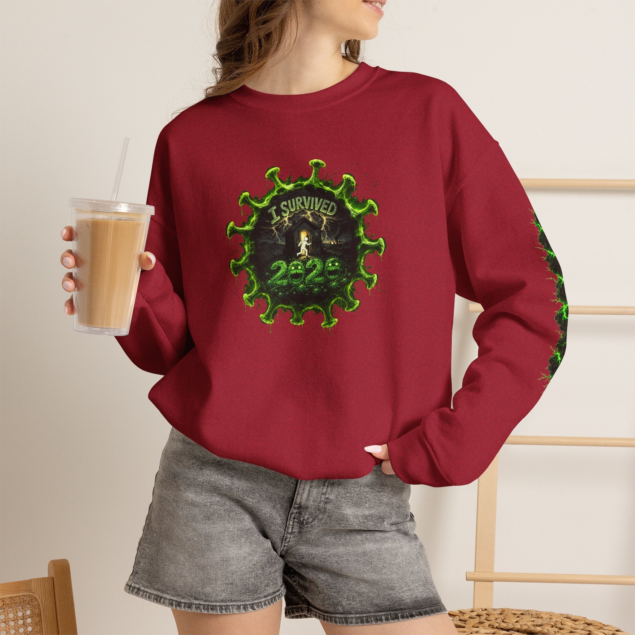 I Survived 2020 — PANDEMIC S1:E1: Director's Cut "COVID-19: The Coronavirus" Unisex Heavy Blend™ Crewneck Sweatshirt