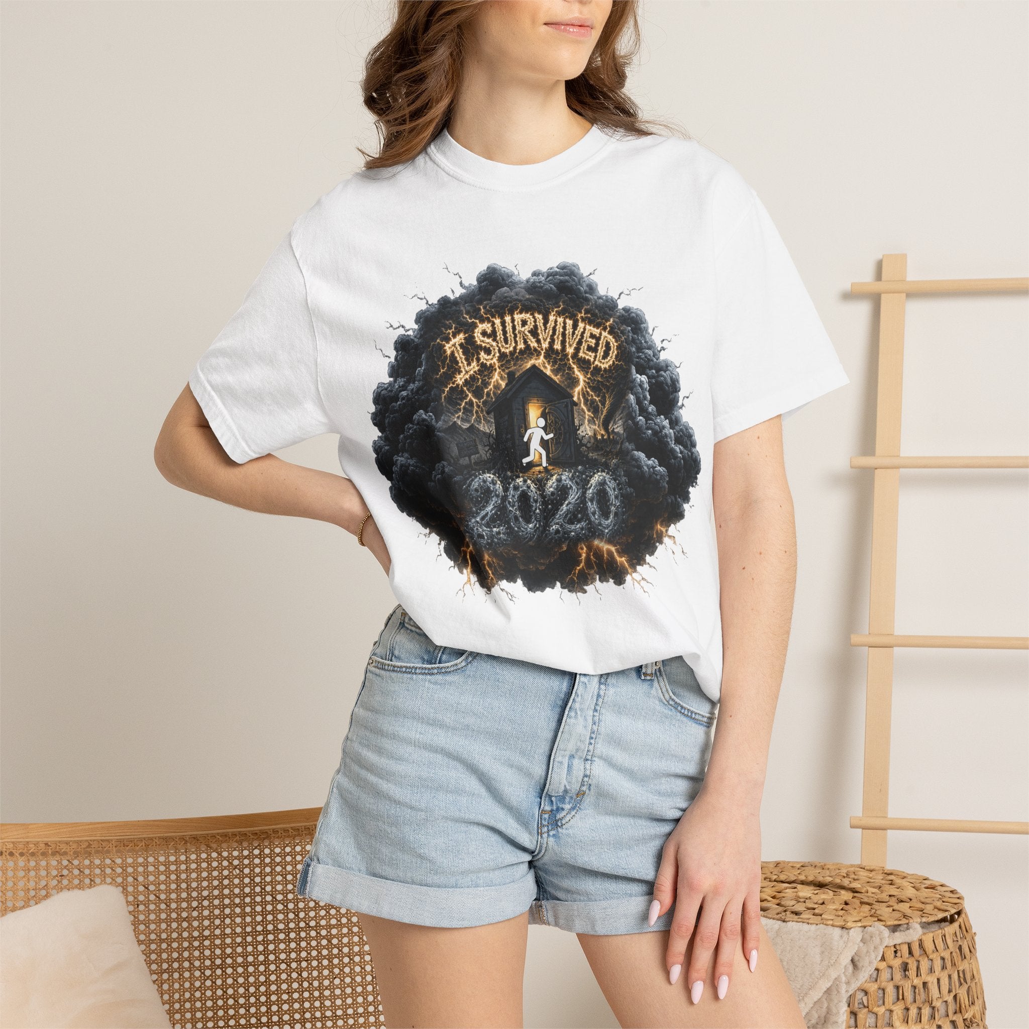 I Survived 2020 — Original Design Teaser Tee | Season 1 Premiere Drop Unisex Garment-Dyed T-shirt