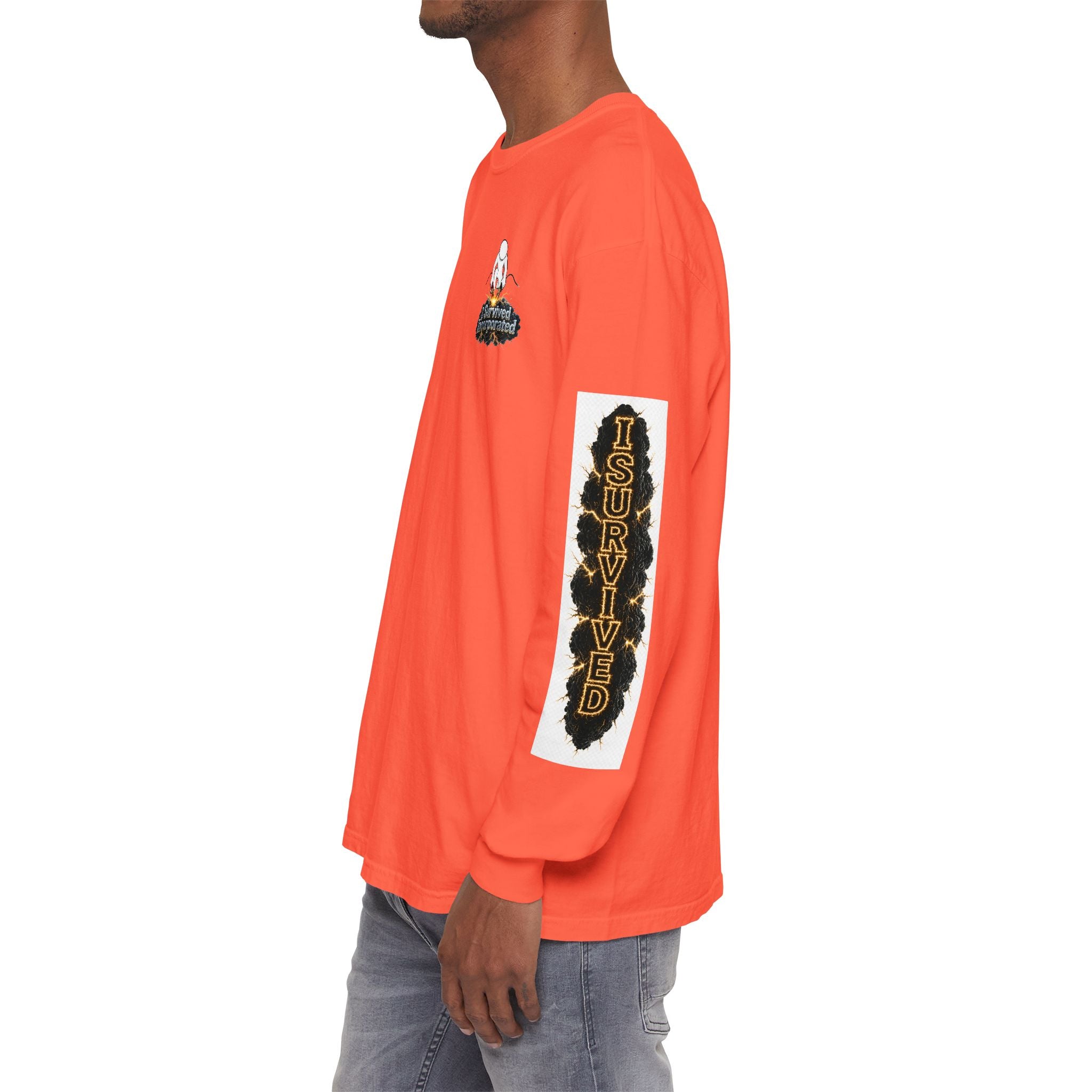 I Survived 2020 — "Please Stand By" Test Pattern Tee Special Edition Summer Premier Unisex Garment-Dyed Long Sleeve T-Shirt