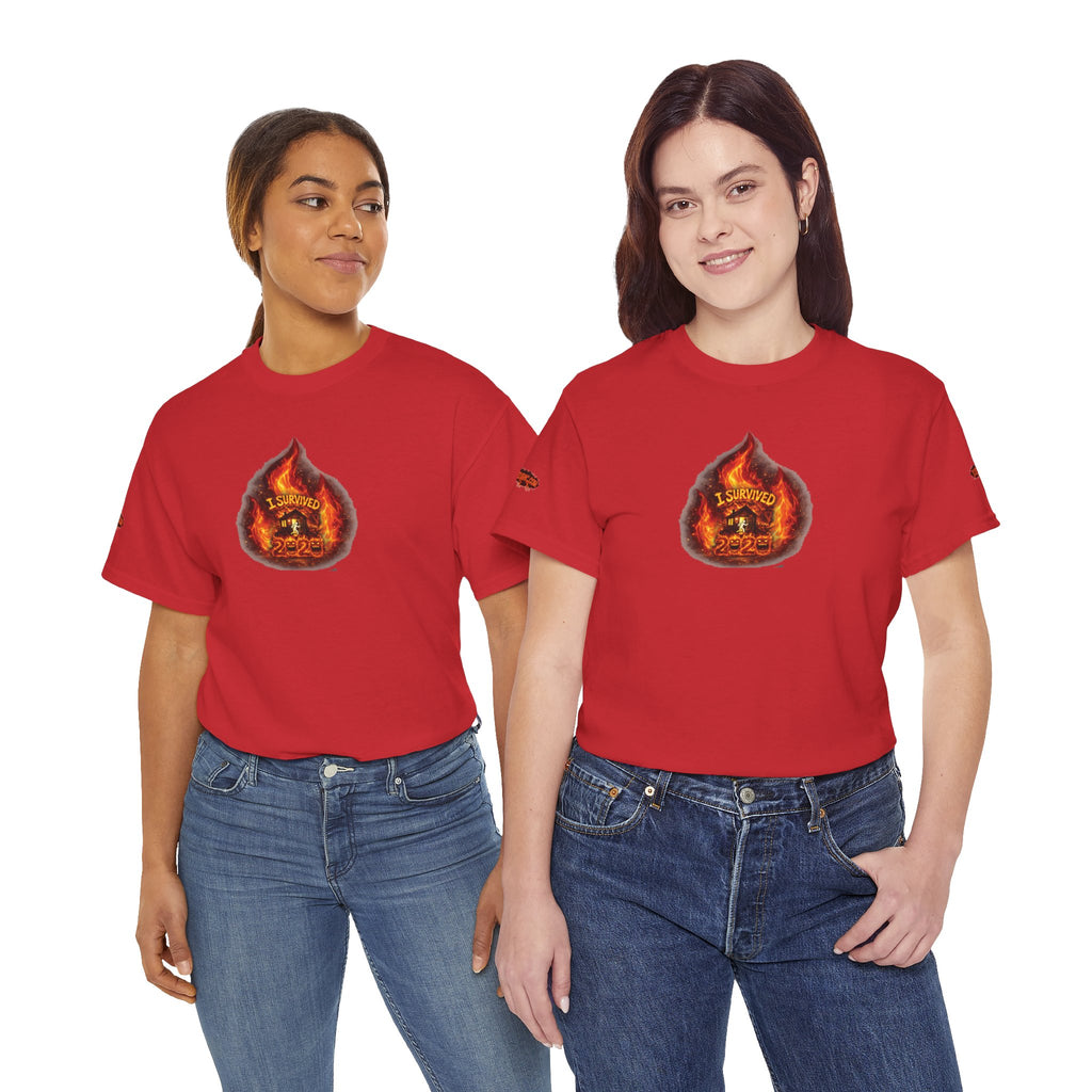 I Survived 2020 — WILDFIRES S2:E3: Director's Cut Special Edition "The California Wildfires" Memorial Unisex Heavy Cotton Tee
