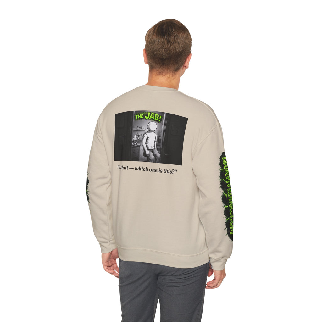 I Survived 2020 — S1:E3 "The Jab!" | Pandemic Edition Unisex Heavy Blend™ Crewneck Sweatshirt